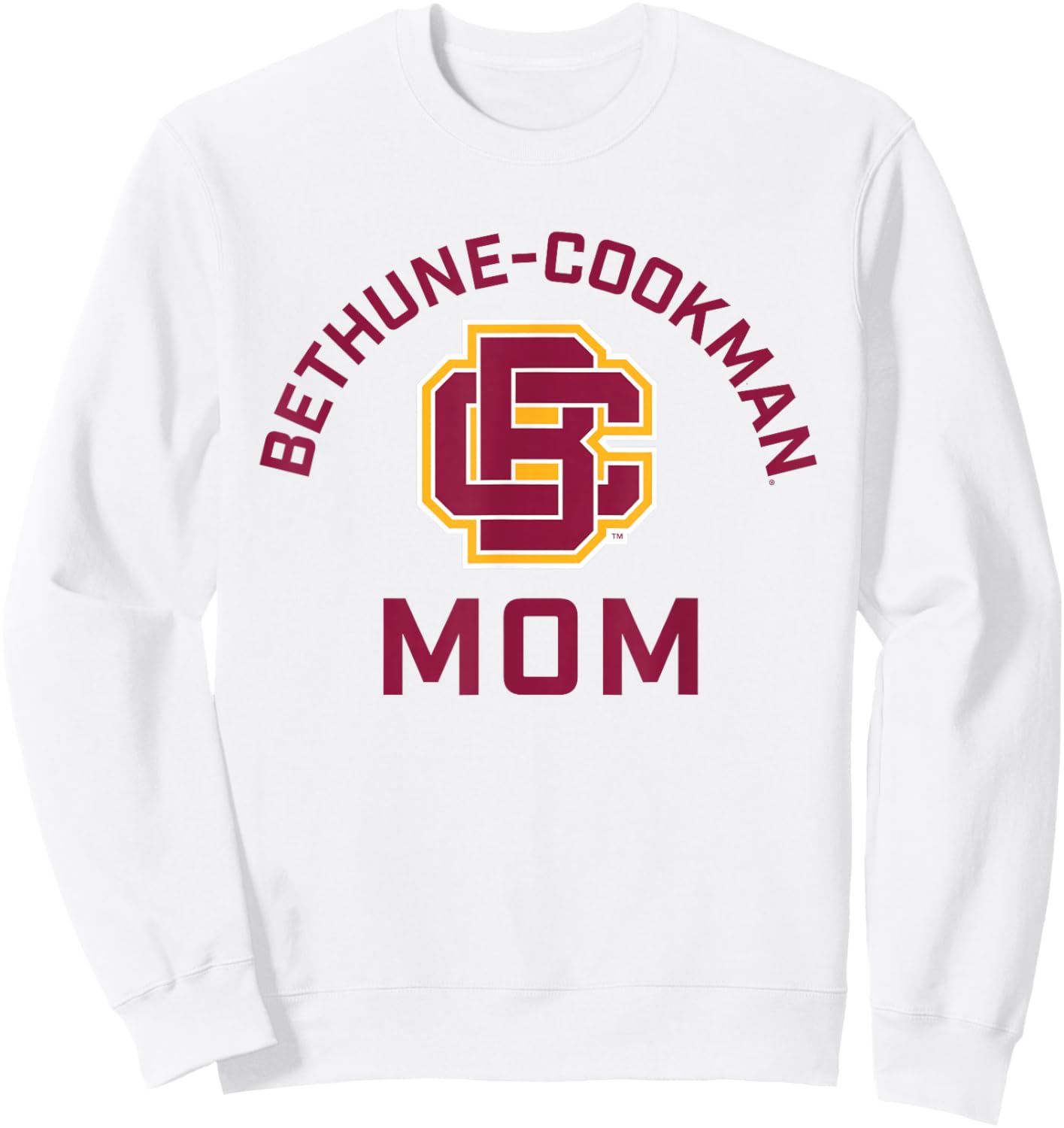 Bethune-Cookman University Wildcats Arched Mom Sweatshirt - Sweatshirt | White