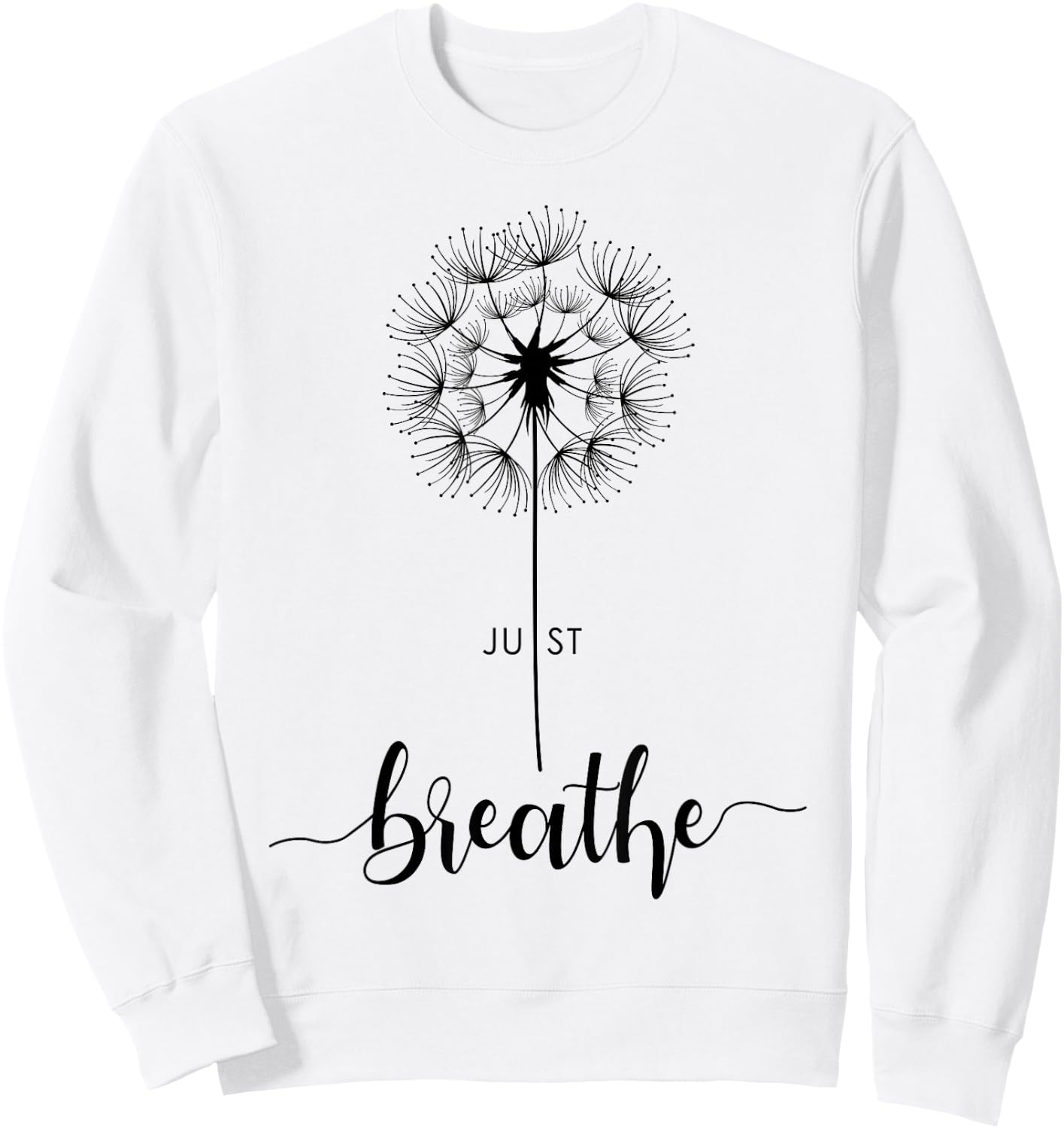 Cute Just Dandelion Tattoodesign Arrows Breathe Blow Pattern Sweatshirt - Sweatshirt | White