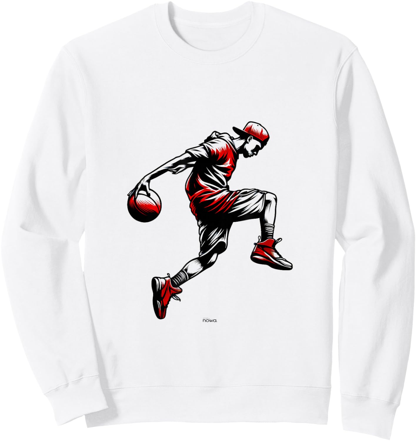 Basketball Boogie in Red Hip Hop Dancer Moves Sweatshirt - Sweatshirt | White