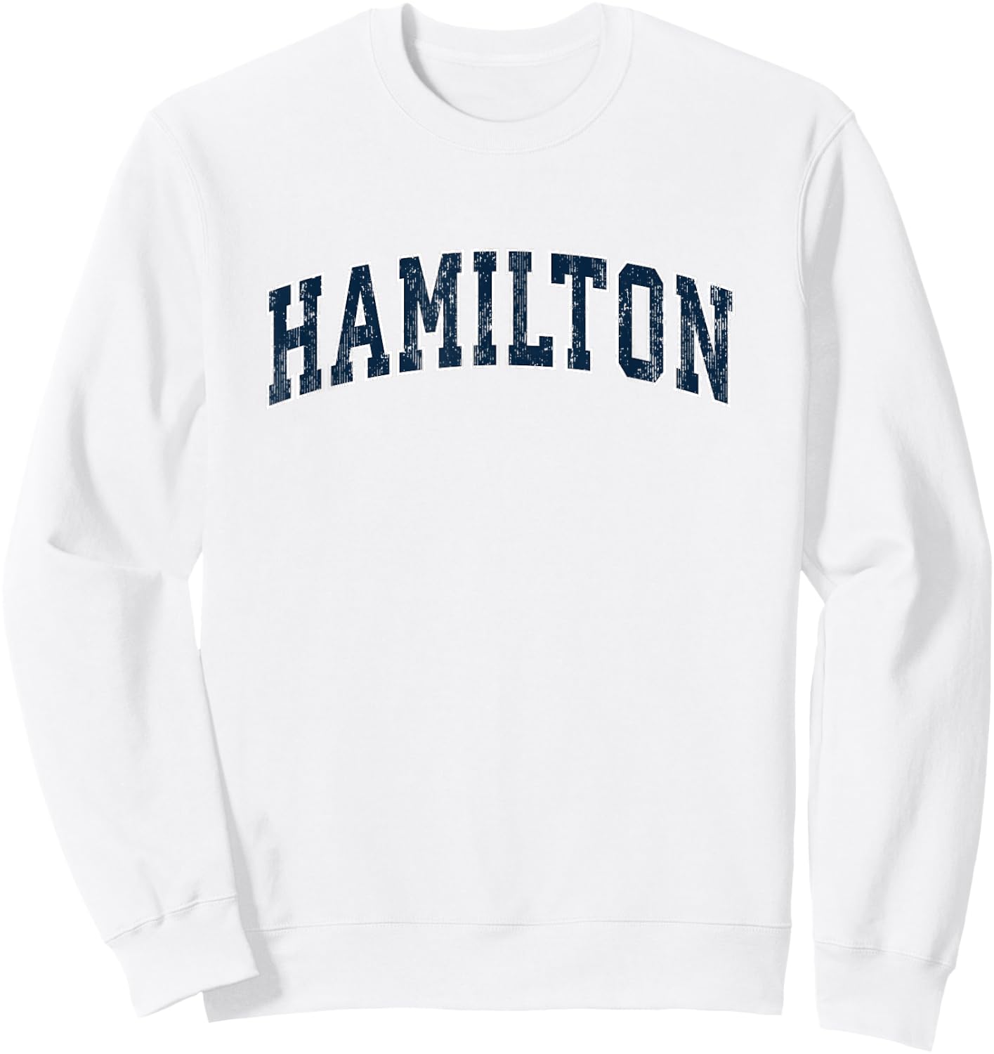 Hamilton Ohio OH Vintage Sports Design Navy Design Sweatshirt - Sweatshirt | White