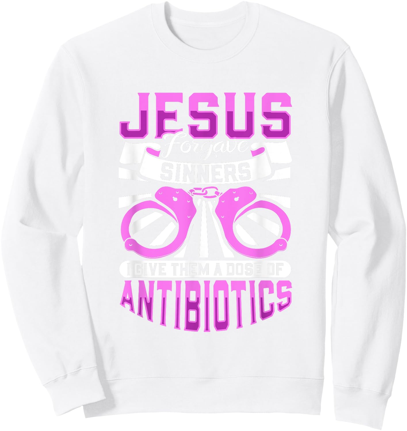 Jesus forgave sinners - correctional care Sweatshirt - Sweatshirt | White