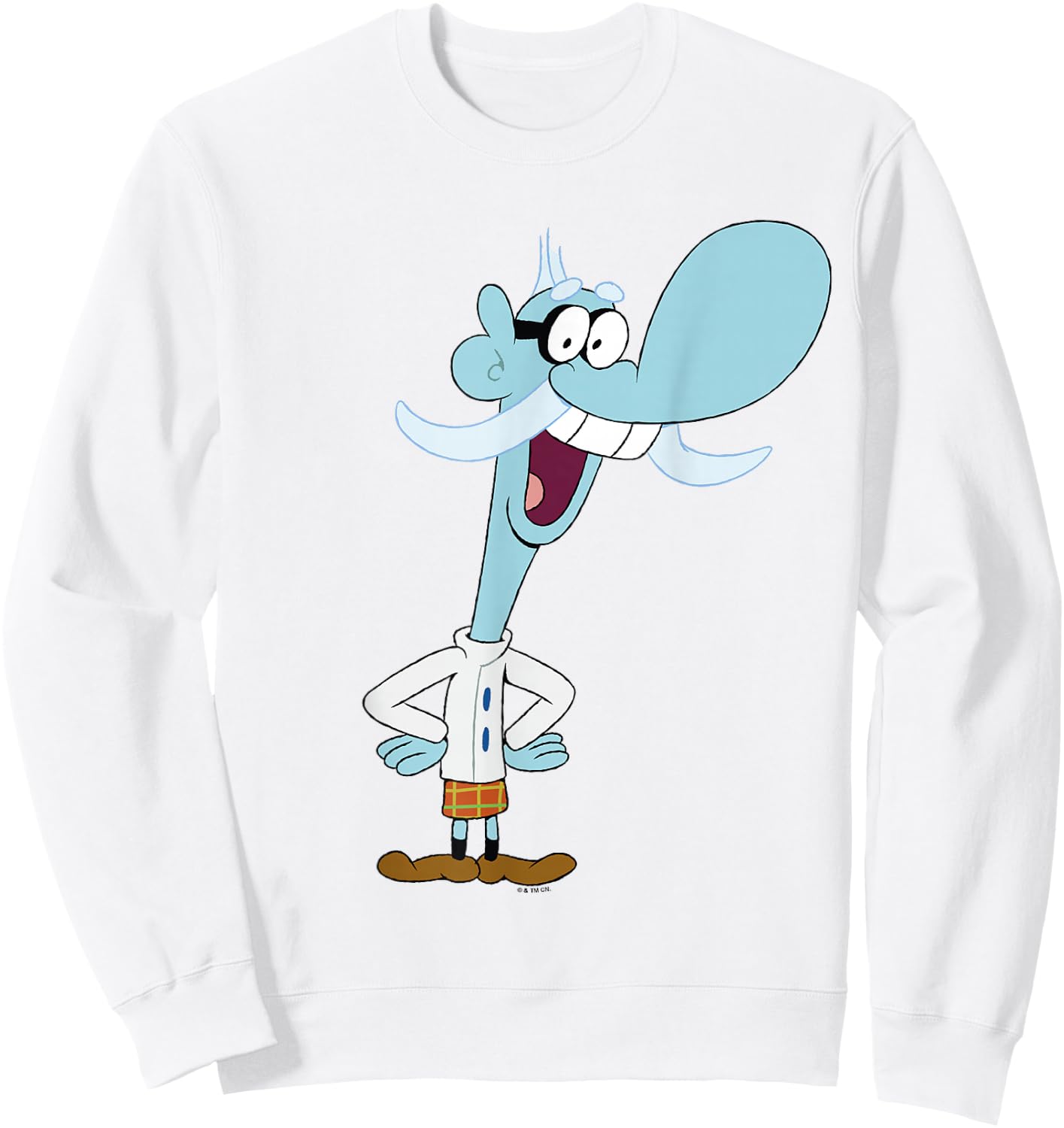 Chowder Mung Daal Happy Pose Full Body Shot Sweatshirt - Sweatshirt | White