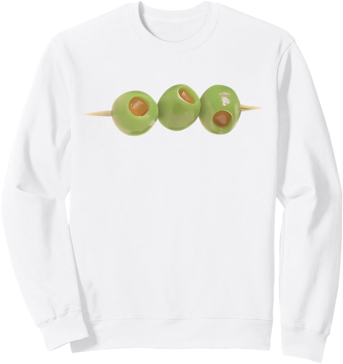 Martini Olives Shirt | Cute Olives Graphic For Girl Women Sweatshirt - Sweatshirt | White