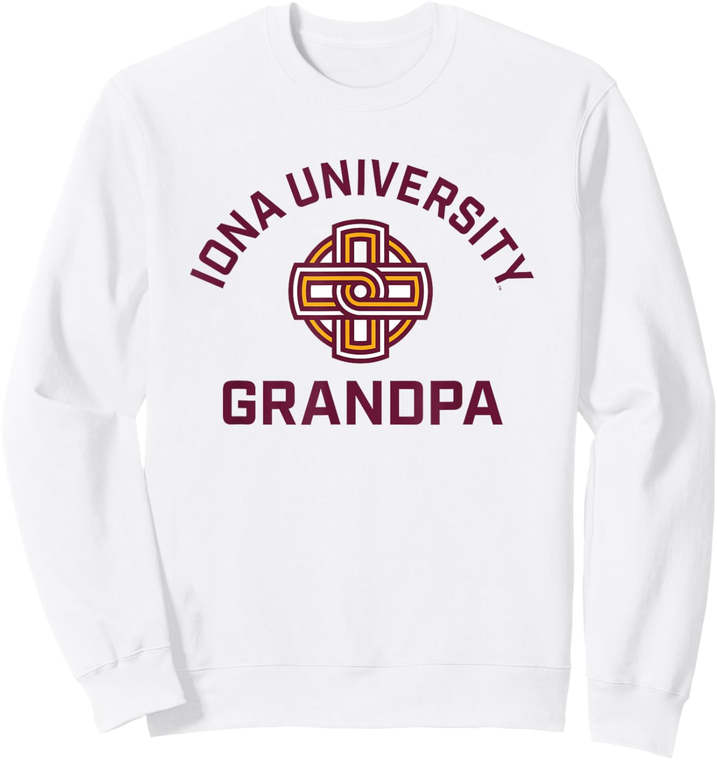 Iona University Gaels Arched Grandpa Sweatshirt - Sweatshirt | White