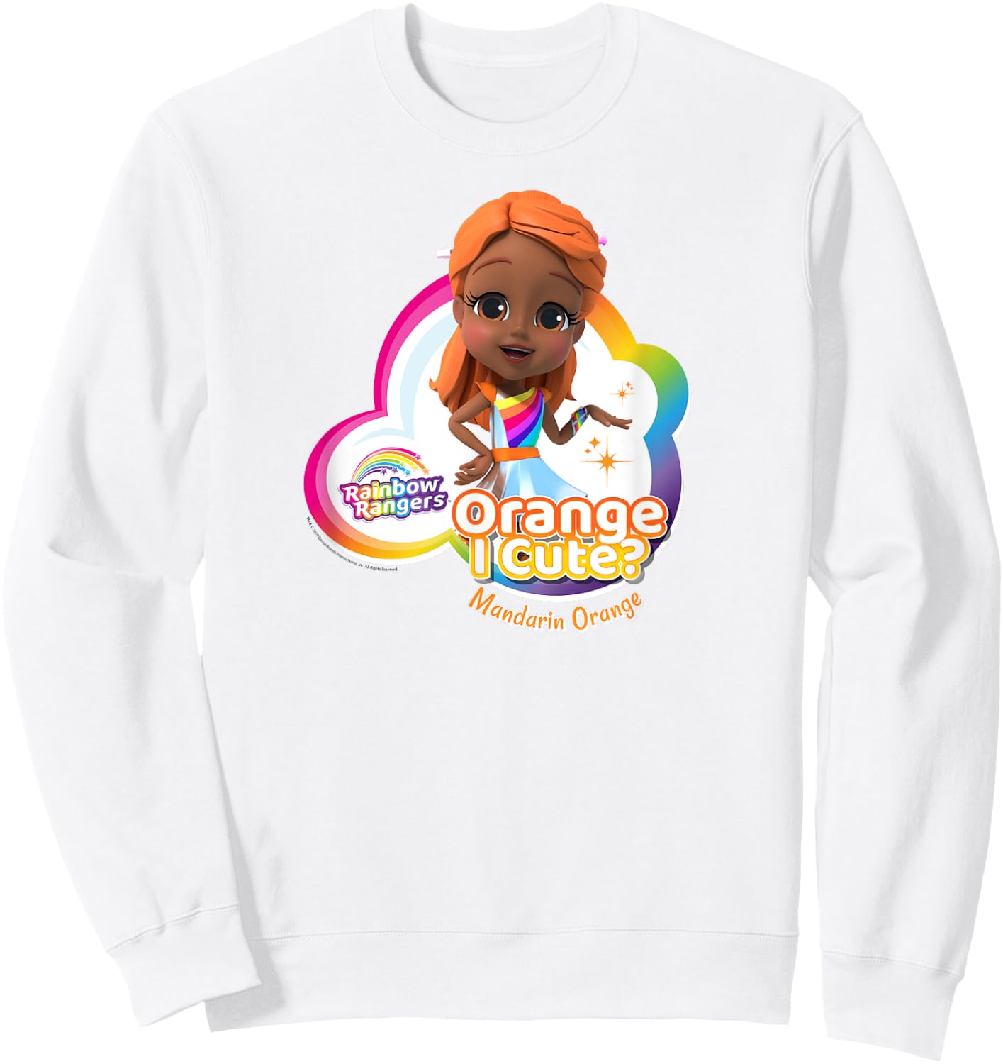 Rainbow Rangers Mandarin Orange "Orange I Cute?" Sweatshirt - Sweatshirt | White