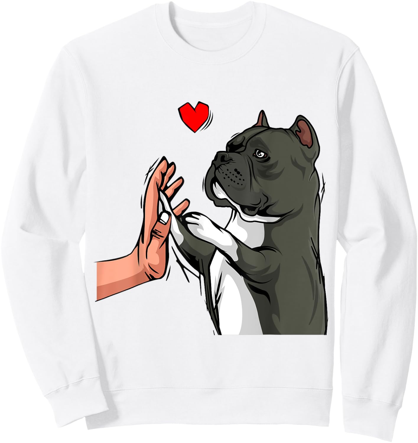 American Bully Love Cute Dog Mom Funny Girls Sweatshirt - Sweatshirt | White