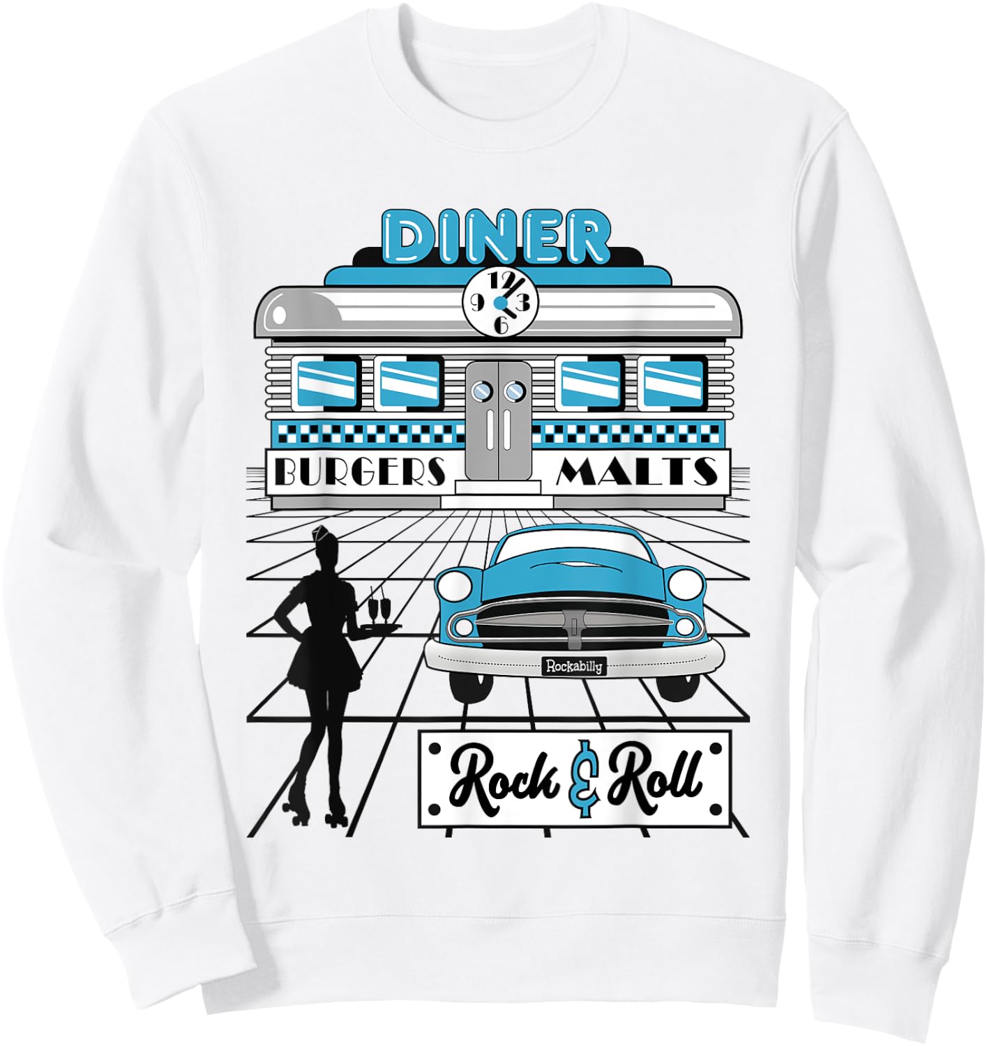 Sock Hop Party Clothes Retro 50s Rockabilly 1950s Doo Wop Sweatshirt - Sweatshirt | White