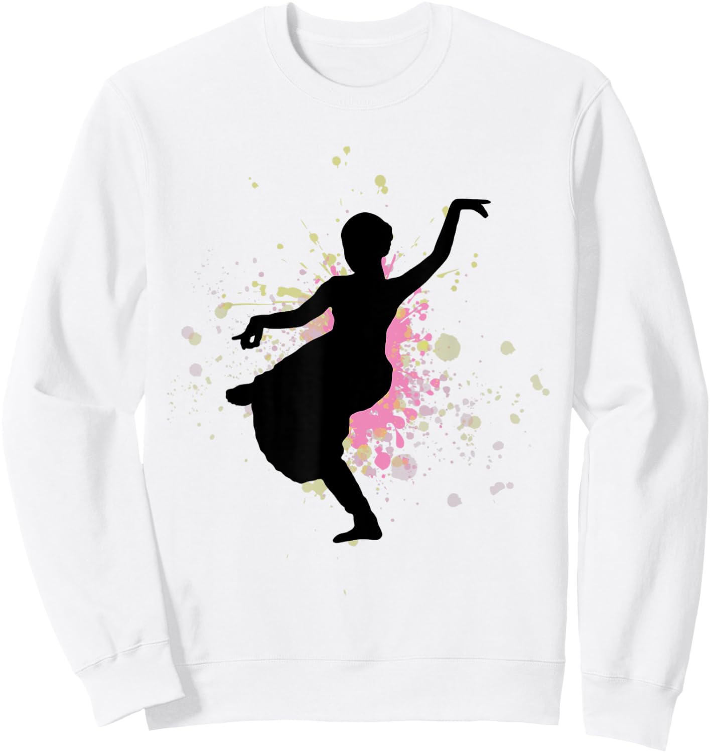 Indian Classical Dance Silhouette Sweatshirt - Sweatshirt | White