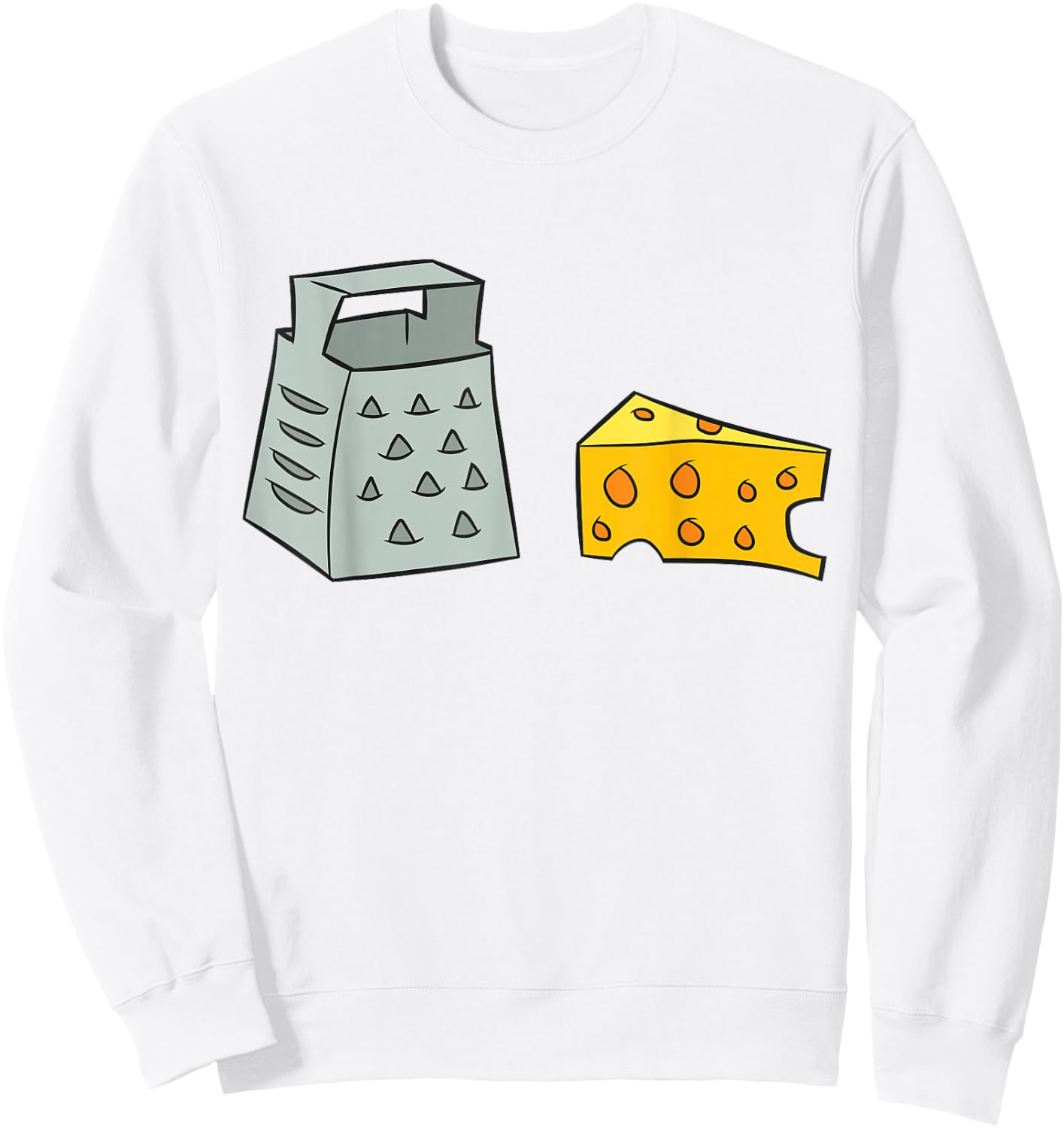 Cheese Lovers Gift Love Cheese Grater and Cheese Sweatshirt - Sweatshirt | White