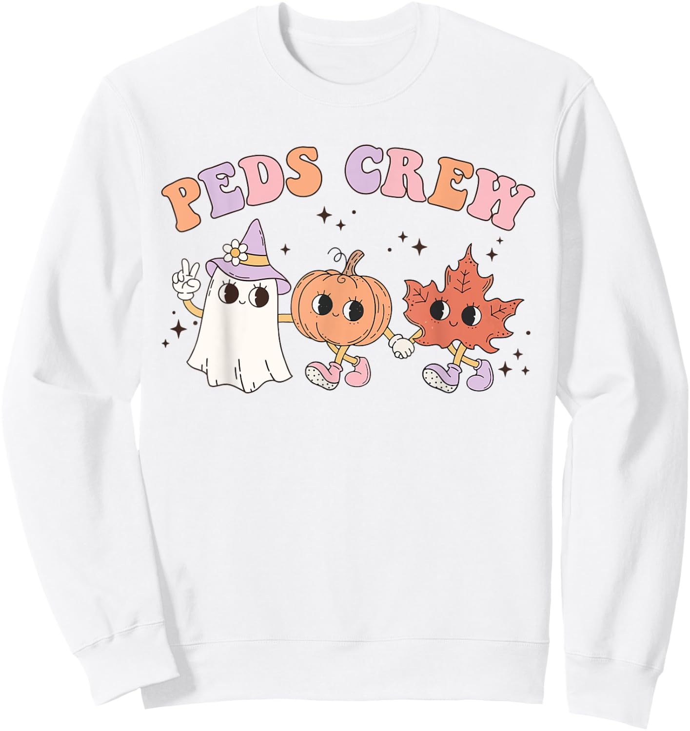 Cute Peds Crew Halloween Pediatric Nurse Pediatric Sweatshirt - Sweatshirt | White