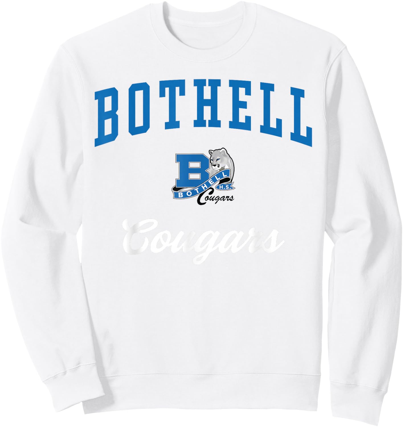 Bothell High School Cougars Sweatshirt - Sweatshirt | White
