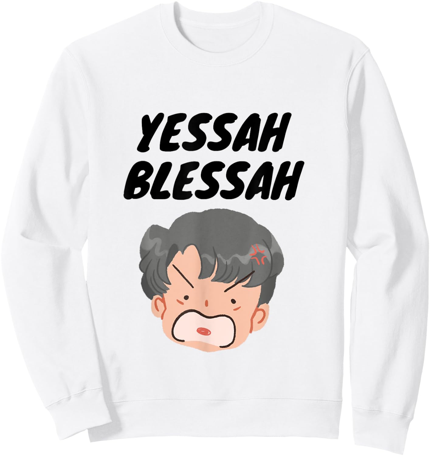Yessah Blessah Sweatshirt - Sweatshirt | White
