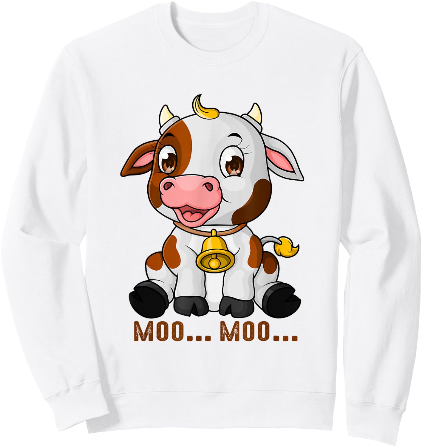 Moo Cow Funny Farmer cow Design for a moo moo Sweatshirt - Sweatshirt | White