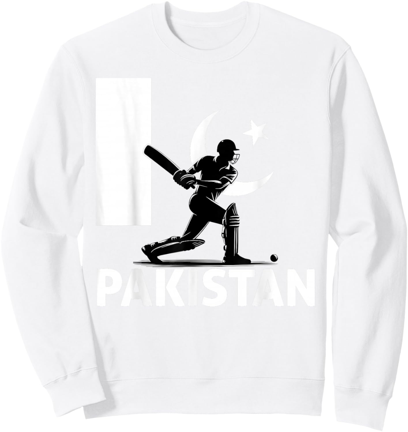 Pakistan Cricket Pakistan Flag Pakistani Cricket Sweatshirt - Sweatshirt | White