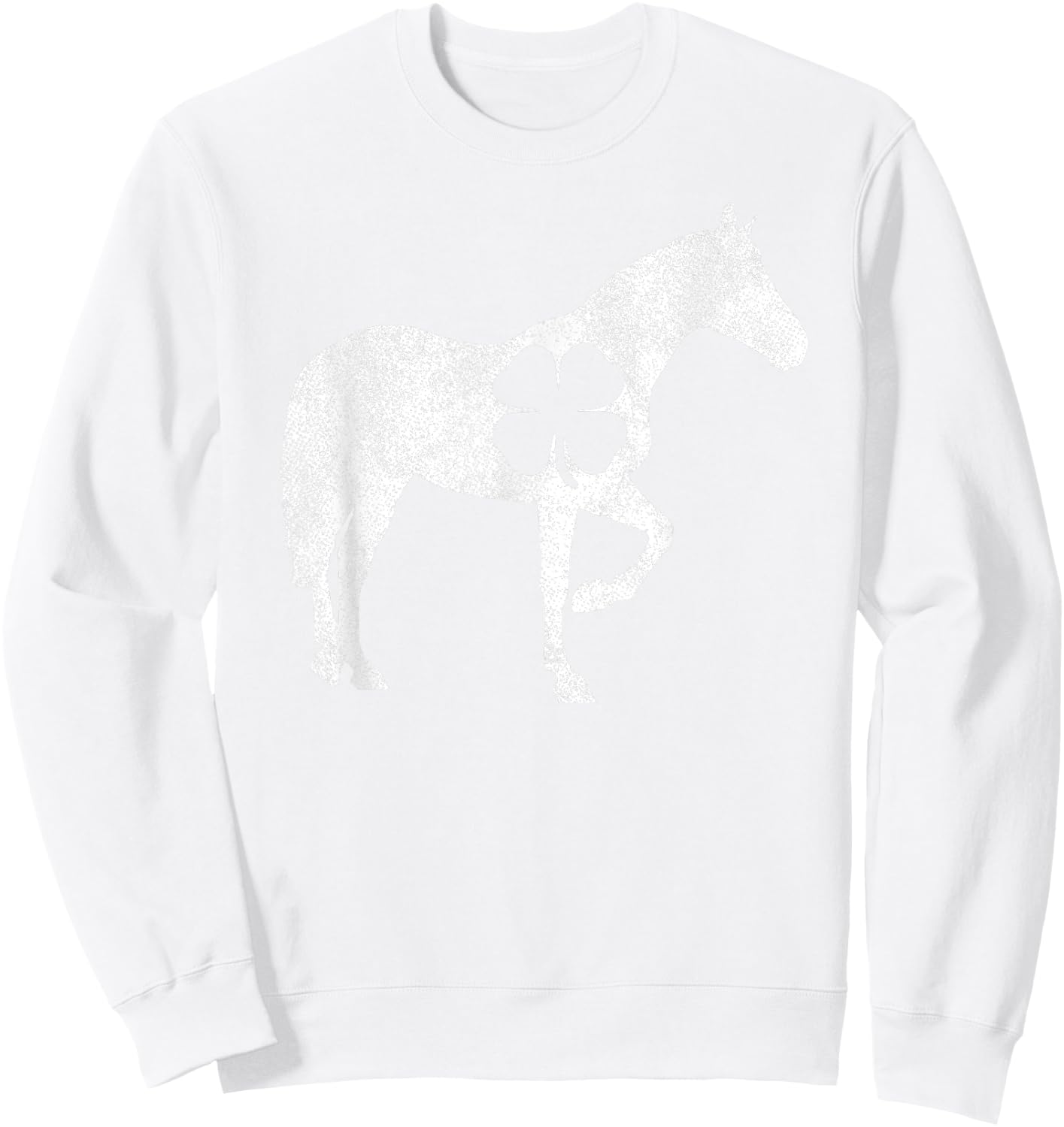 Horse Irish Shamrock Saint Paddy's ST. PATRICK'S DAY Girl Sweatshirt - Sweatshirt | White