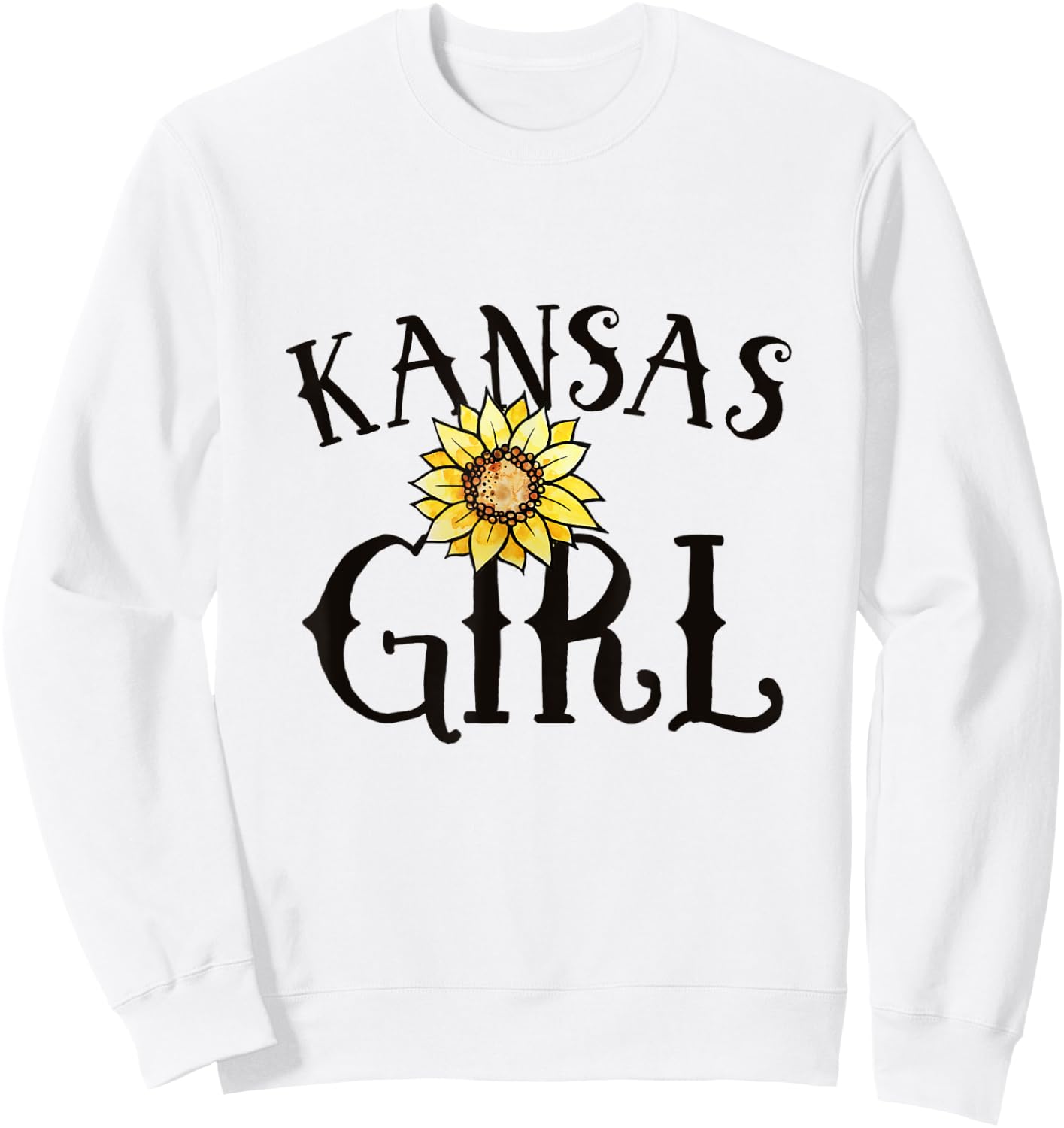 Kansas Girl Sunflowers Sweatshirt - Sweatshirt | White