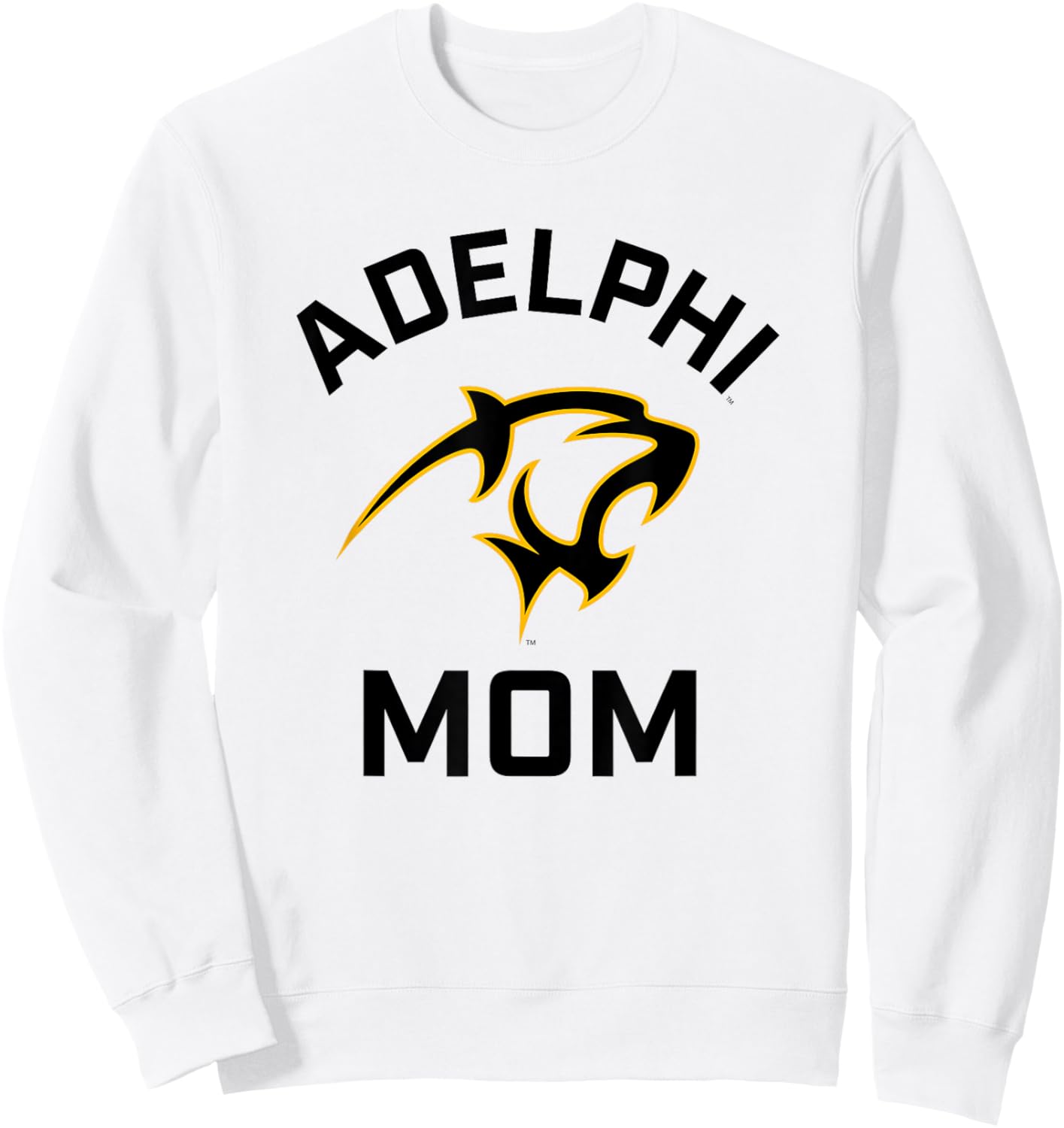 Adelphi University Panthers Arched Mom Sweatshirt - Sweatshirt | White
