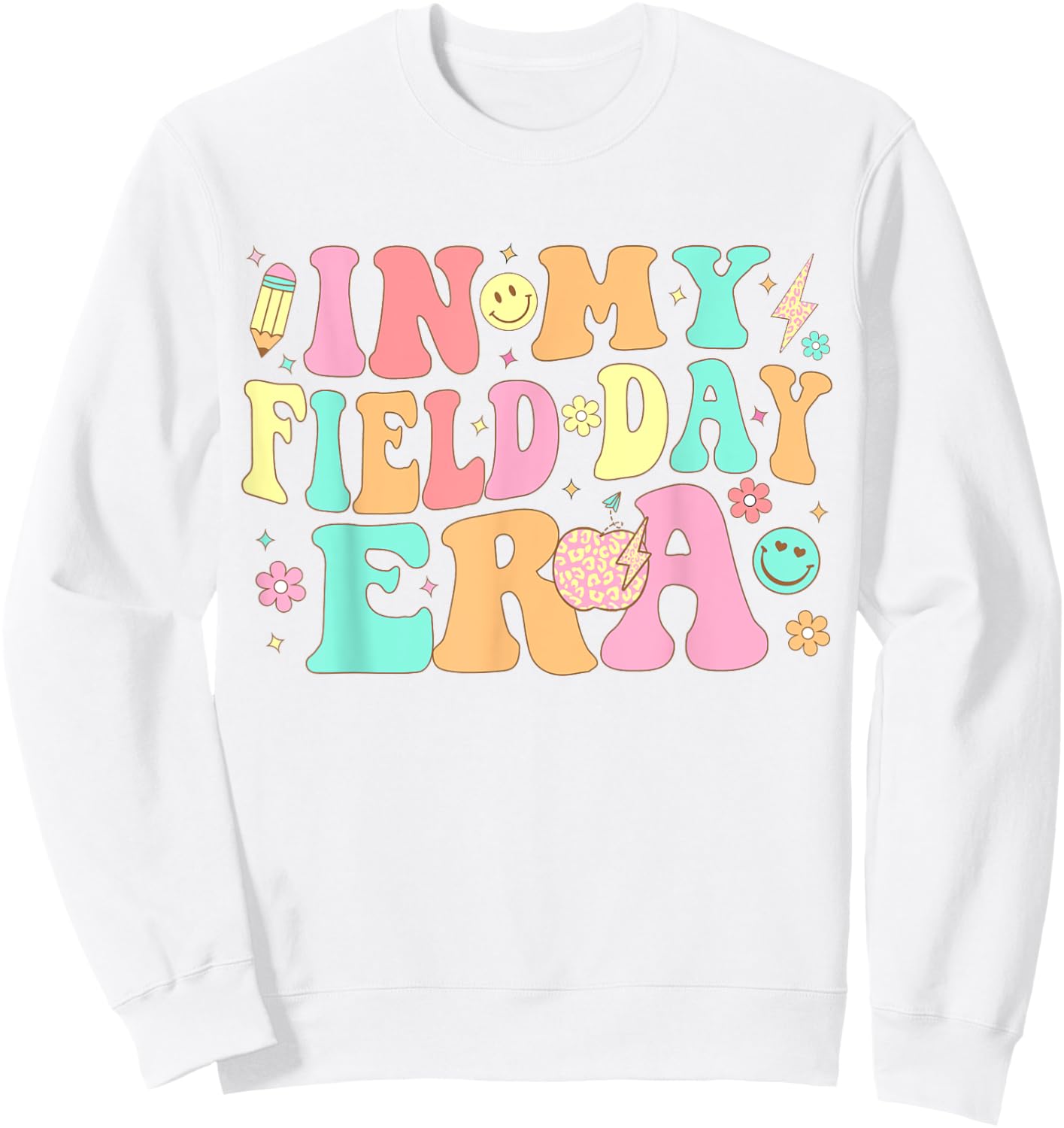 In My Field Day Era Retro School Teacher Funny Field Day Sweatshirt - Sweatshirt | White