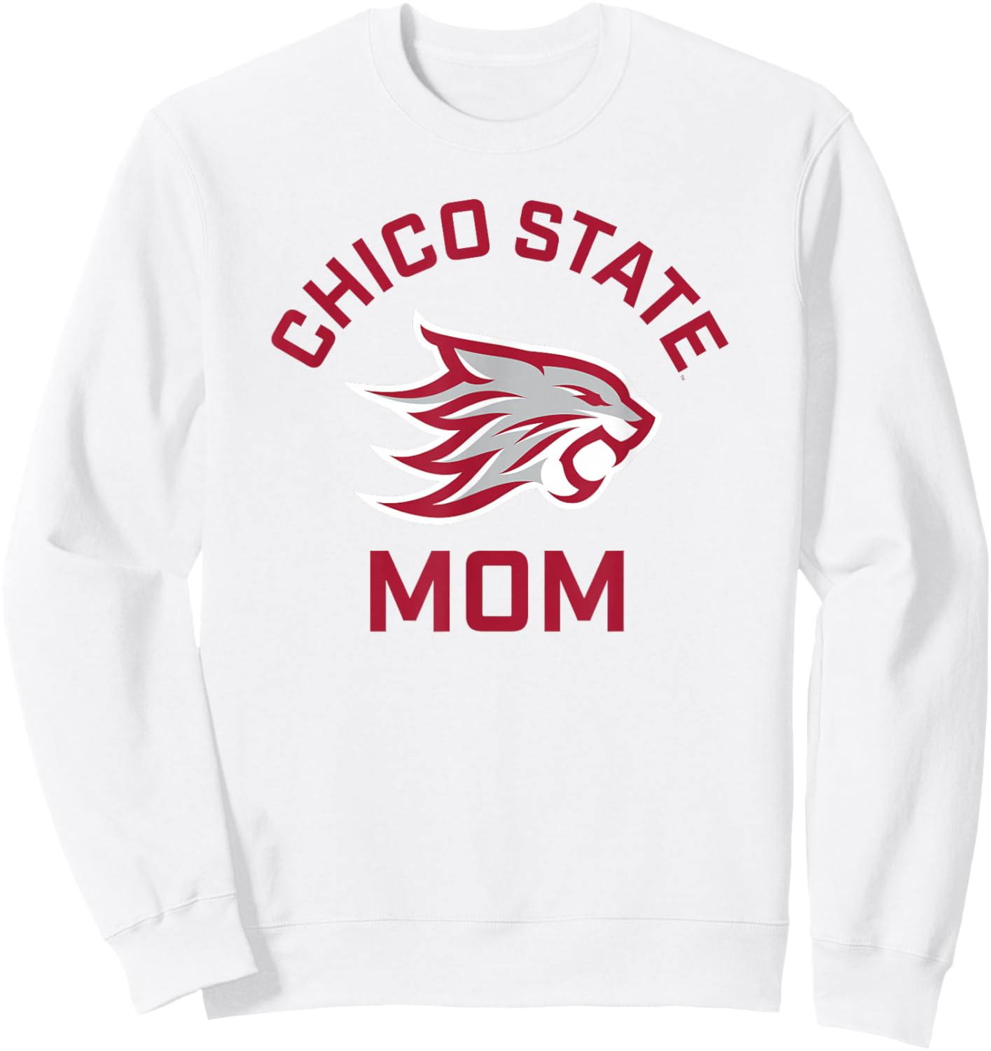 Chico State Wildcats Arched Mom Sweatshirt - Sweatshirt | White