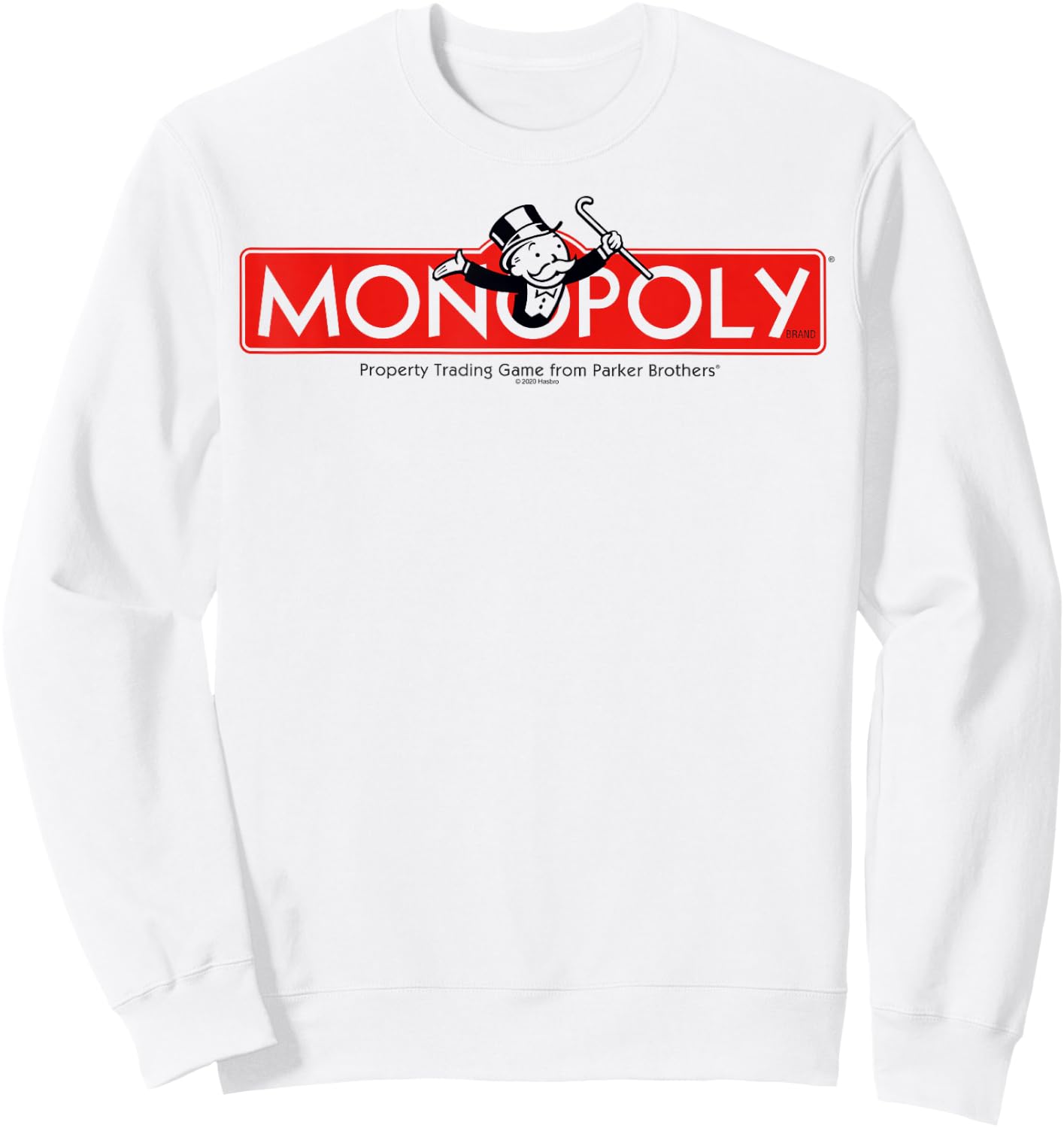 Monopoly Classic Vintage Game Board Title Logo Sweatshirt - Sweatshirt | White