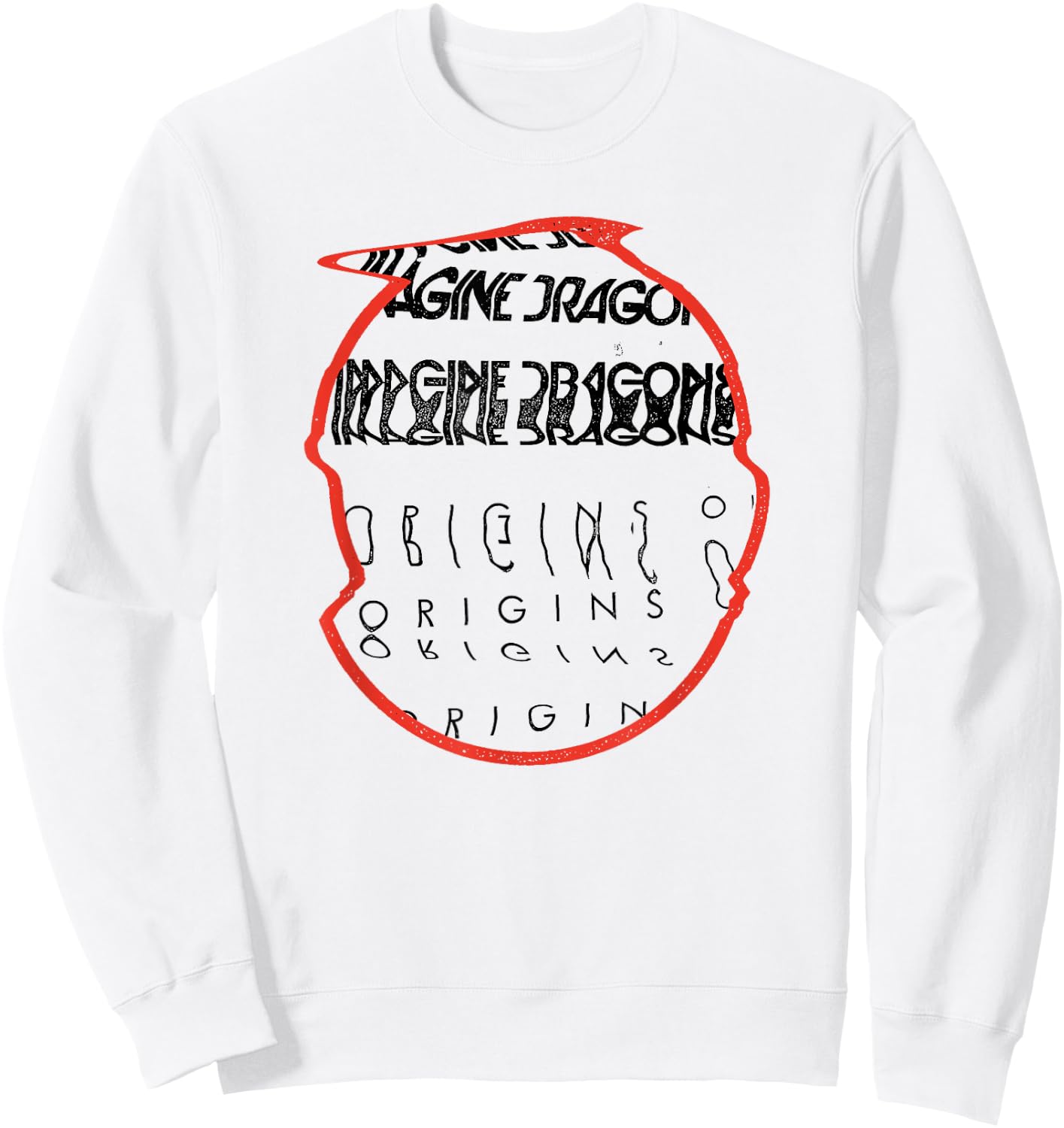 Imagine Dragons Origins Red Circle Sweatshirt - Sweatshirt | White