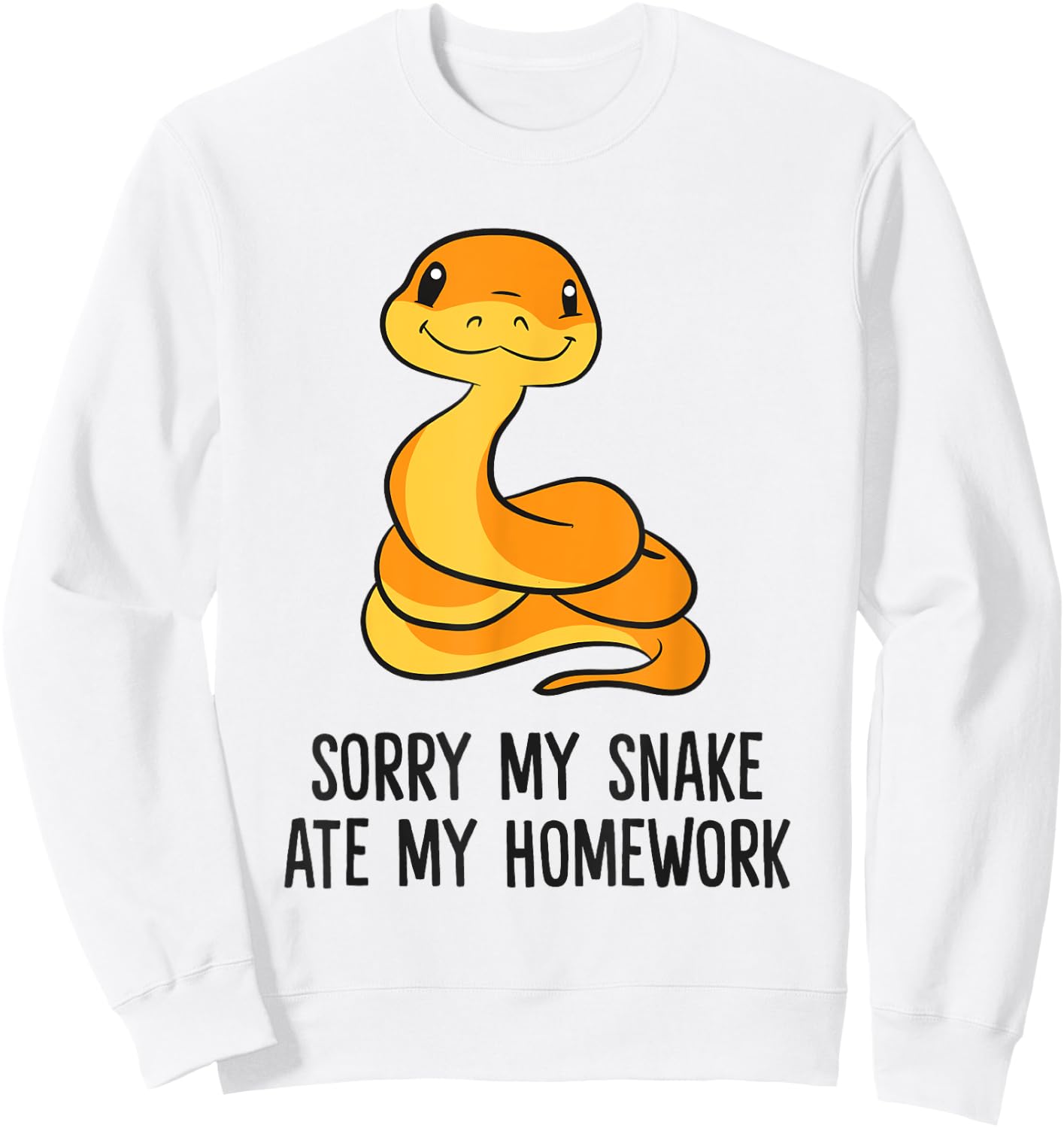 Snake Pet Son Daughter School Sorry My Snake Ate Homework Sweatshirt - Sweatshirt | White