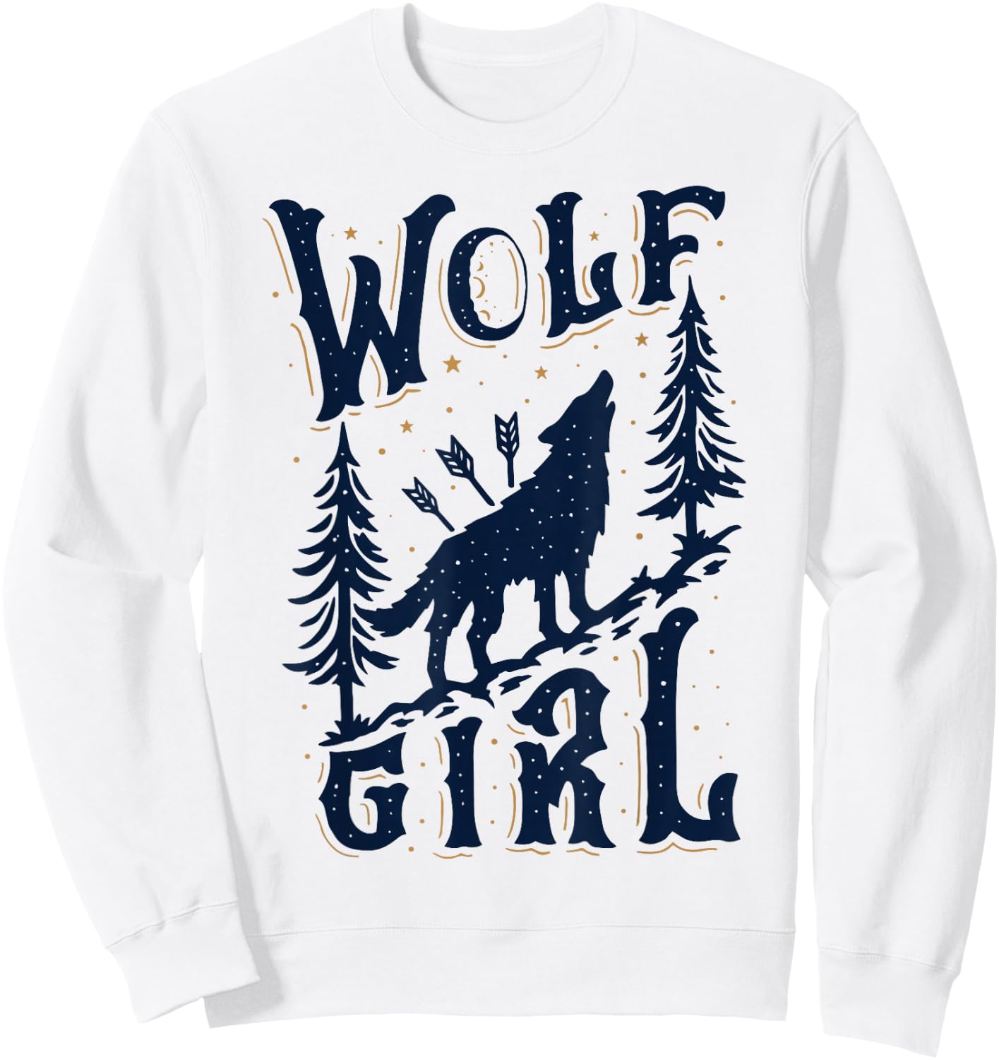 Wolf Girl Who Loves Wolves Funny Animal Lovers Gifts Women Sweatshirt - Sweatshirt | White