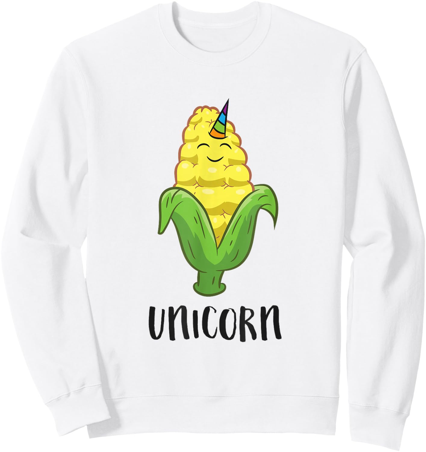 Funny Uni Corn Unicorn Corn Lovers Corn Farmer Sweatshirt - Sweatshirt | White