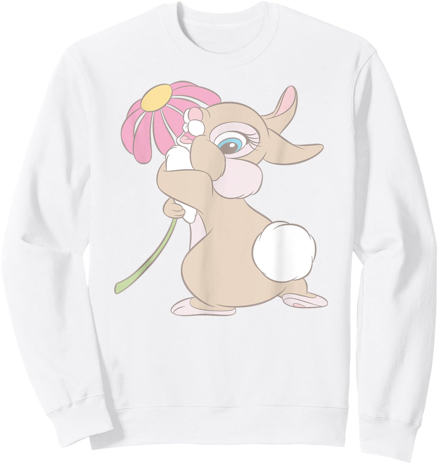 Disney Bambi Cute Flirty Thumper Rabbit Big Chest Portrait Sweatshirt - Sweatshirt | White