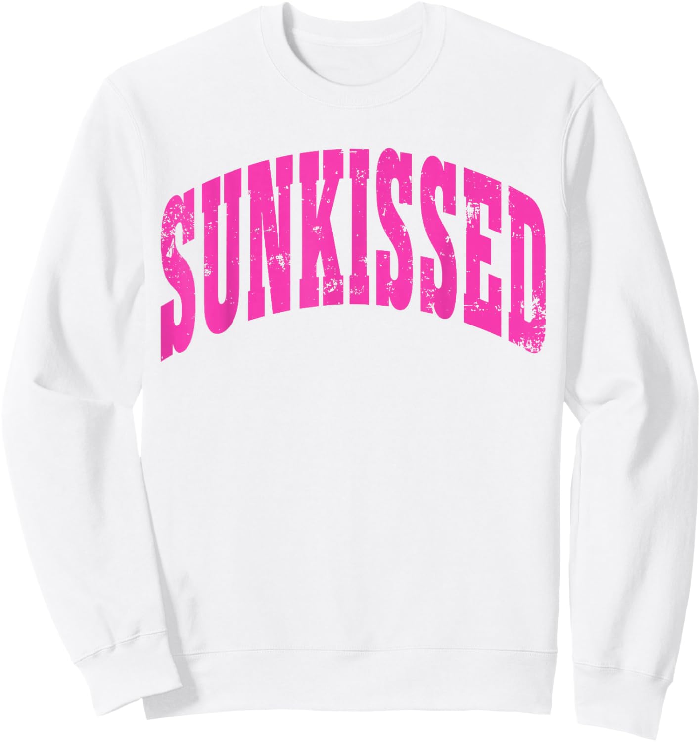 Sunkissed Ocean Life Coastal Summer Beach Girl Trendy Sunset Sweatshirt - Sweatshirt | White