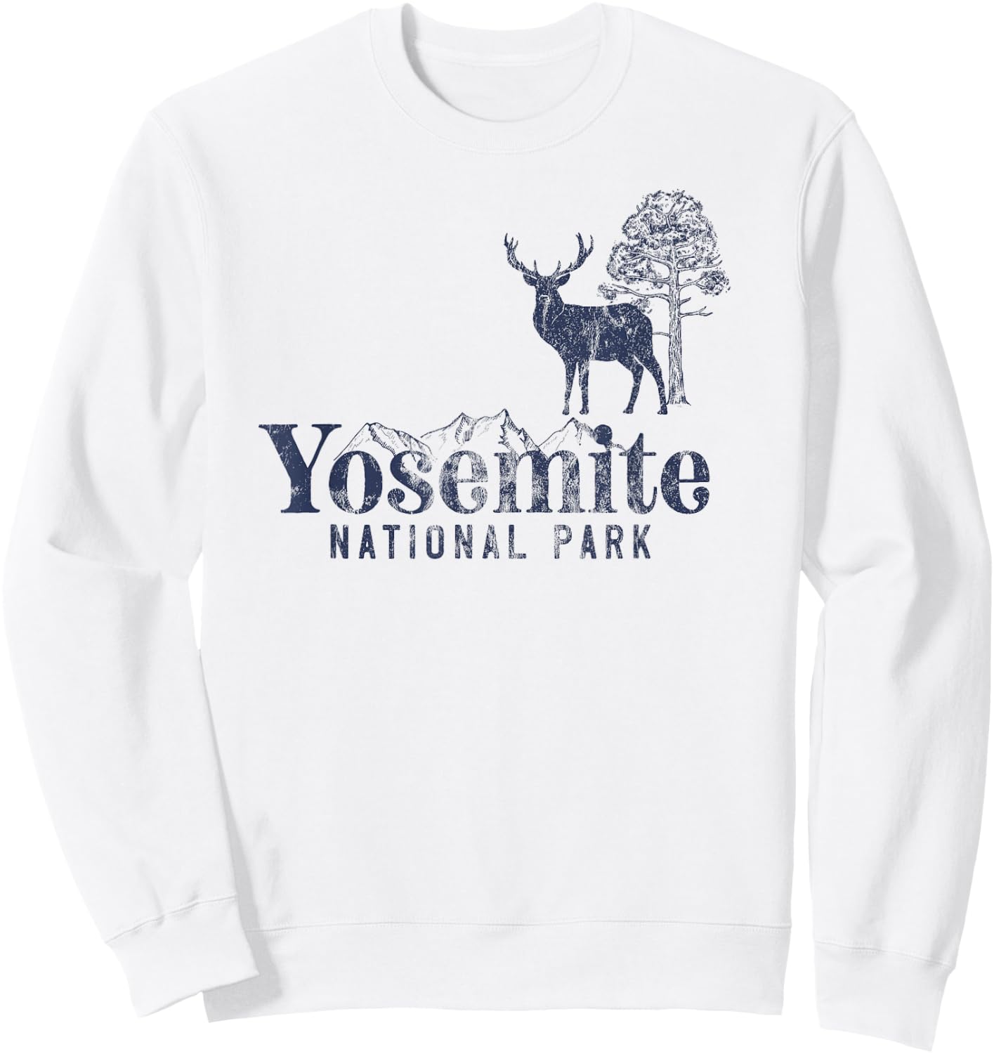 Yosemite National Park Retro Style Vintage - California Sweatshirt - Sweatshirt | White