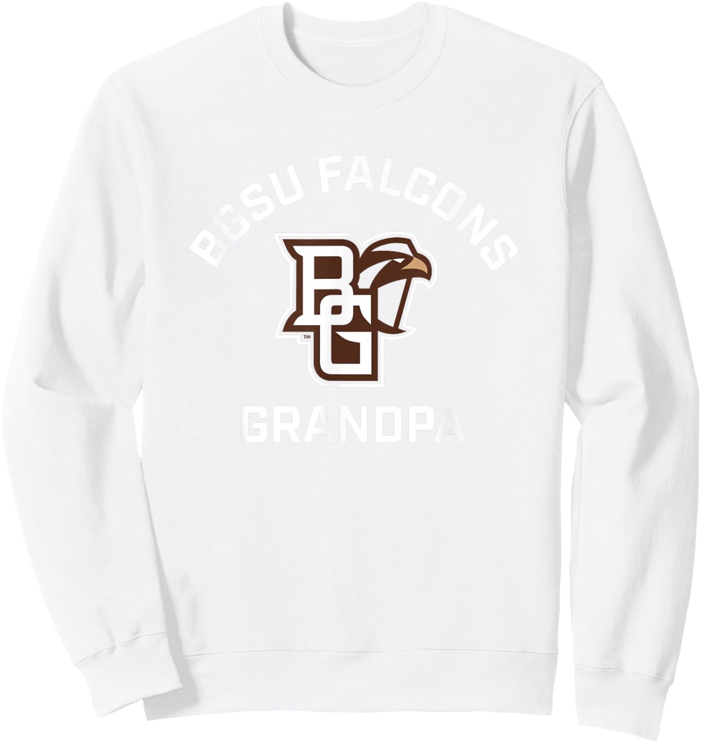Bowling Green BGSU Falcons Arched Grandpa Sweatshirt - Sweatshirt | White