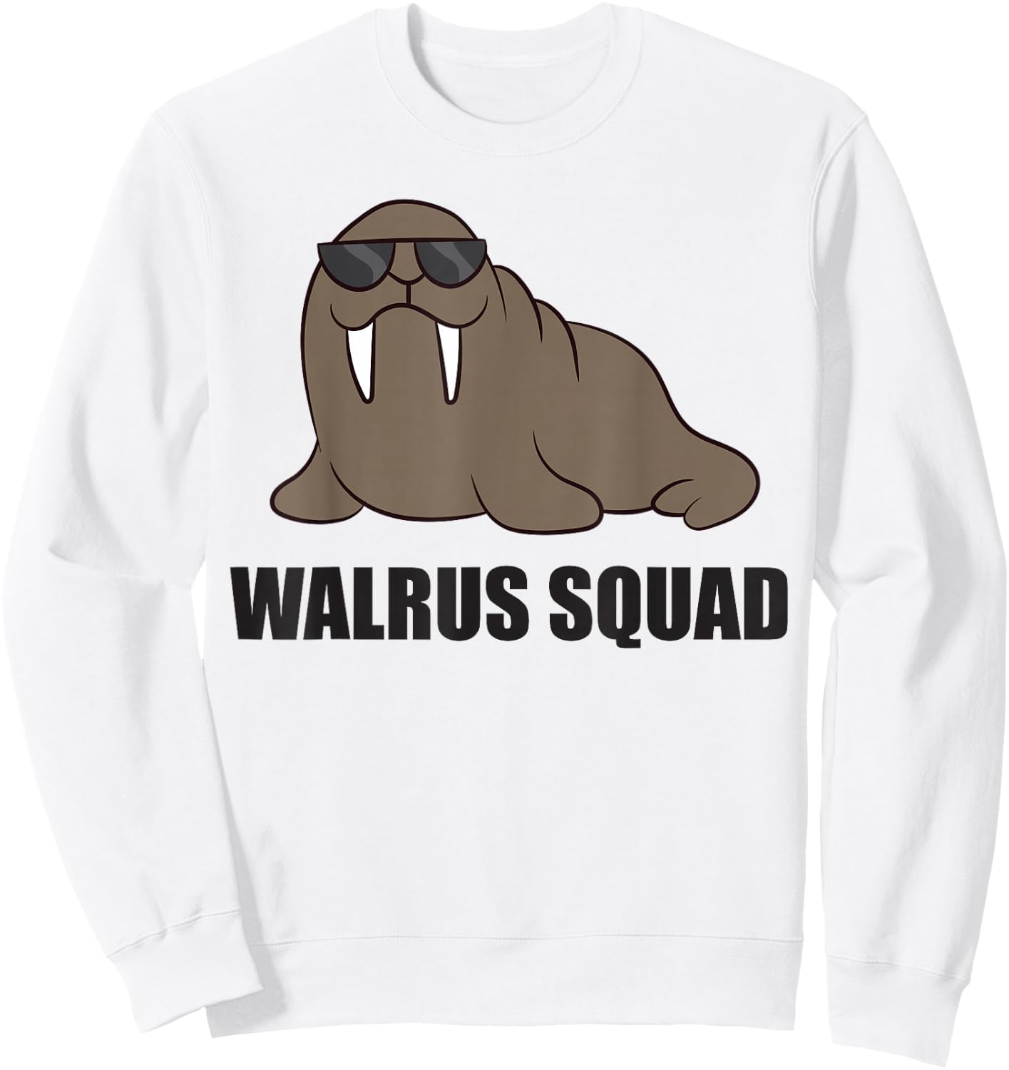 Team Walrus Funny Walrus Squad Sweatshirt - Sweatshirt | White