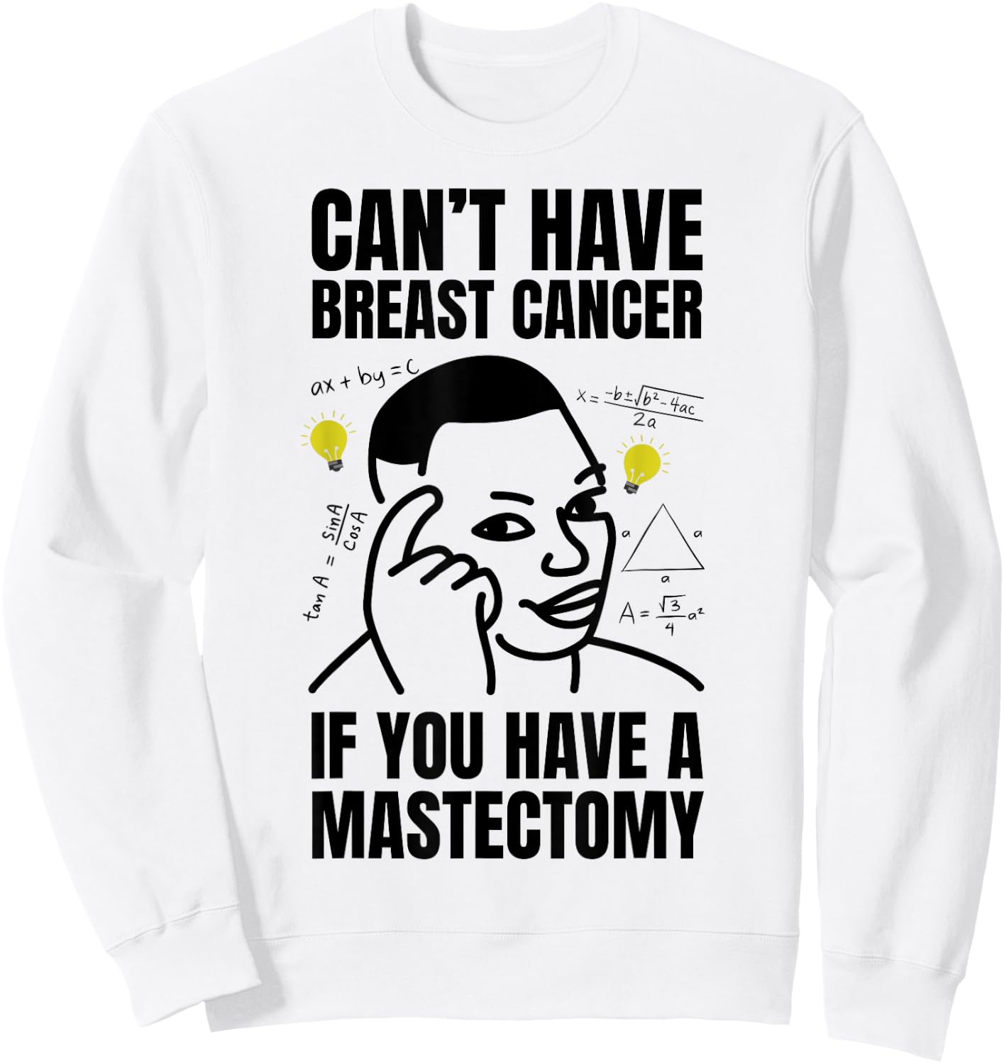 Breast Restoration And Breast Cancer - Funny Mastectomy Sweatshirt - Sweatshirt | White