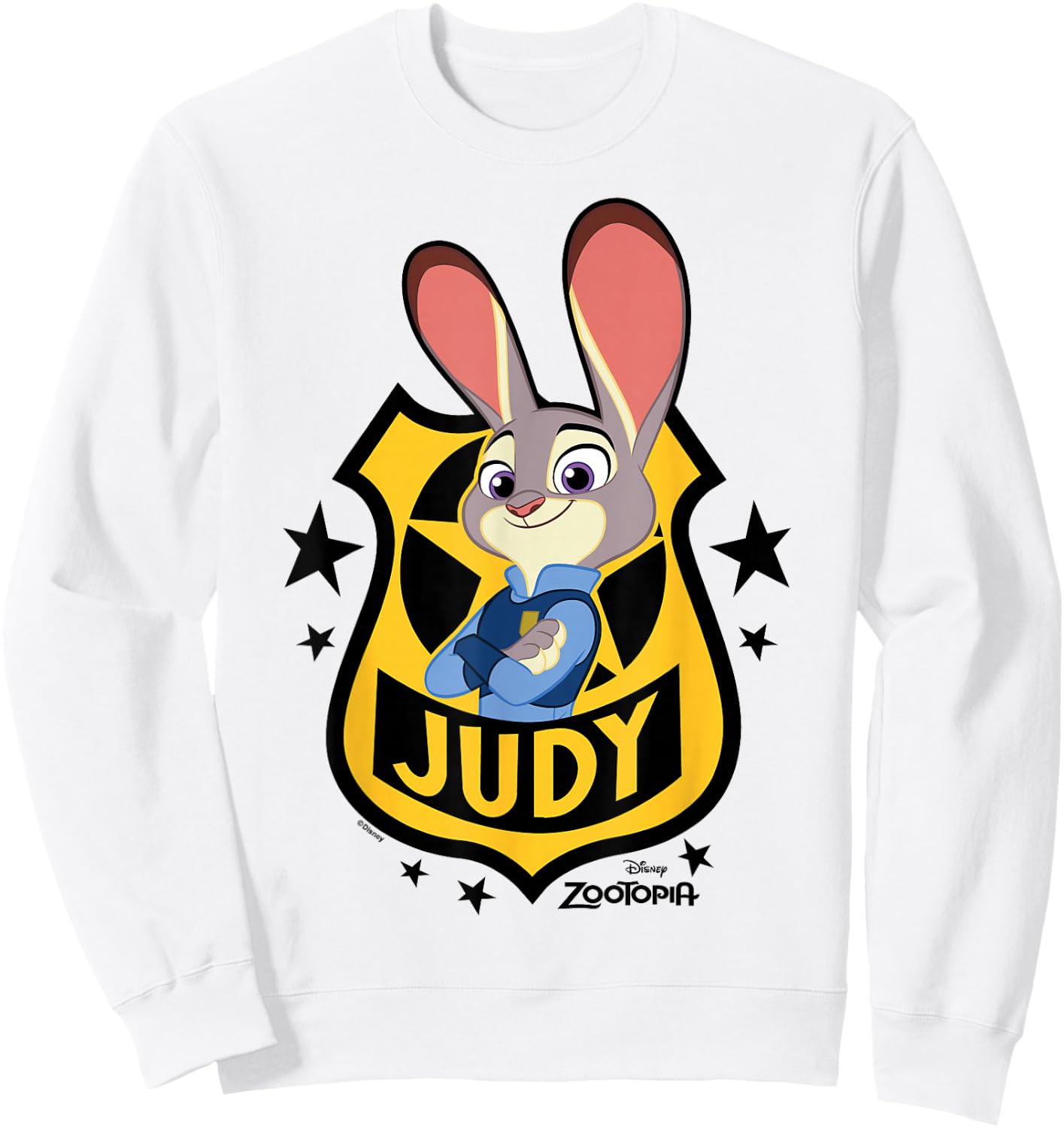 Zootopia - Judy Hopps Police Officer Badge Sweatshirt - Sweatshirt | White