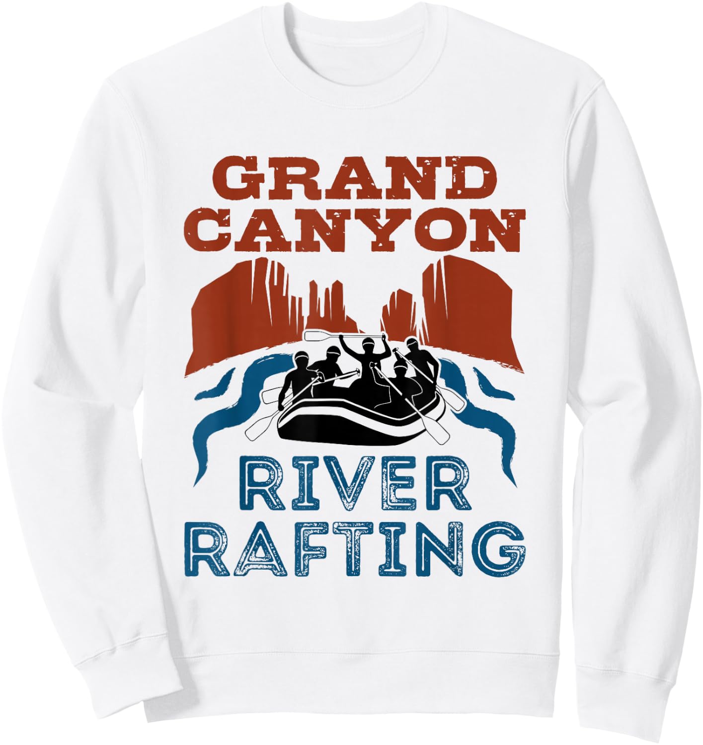 Grand Canyon River Rafting Colorado River Sweatshirt - Sweatshirt | White