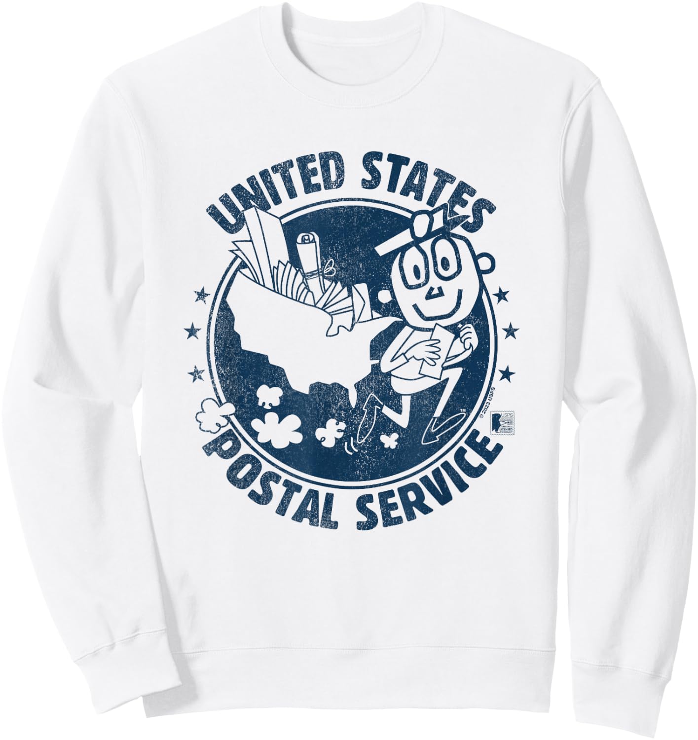 USPS Mr Zip US Postal Service Sweatshirt - Sweatshirt | White