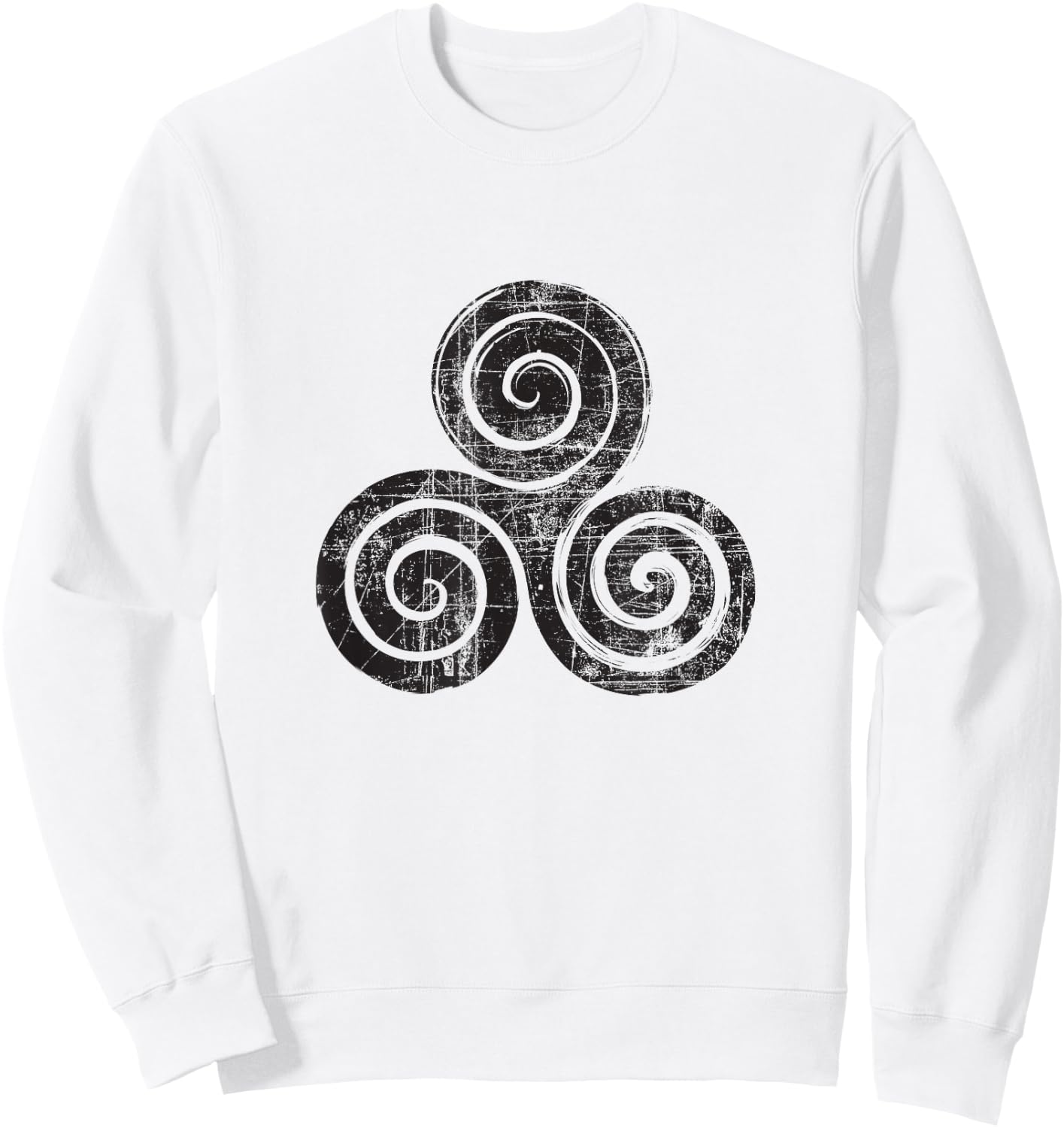Wiccan Triskele Triple Spiral Triskelion Celtic Knot Sweatshirt - Sweatshirt | White