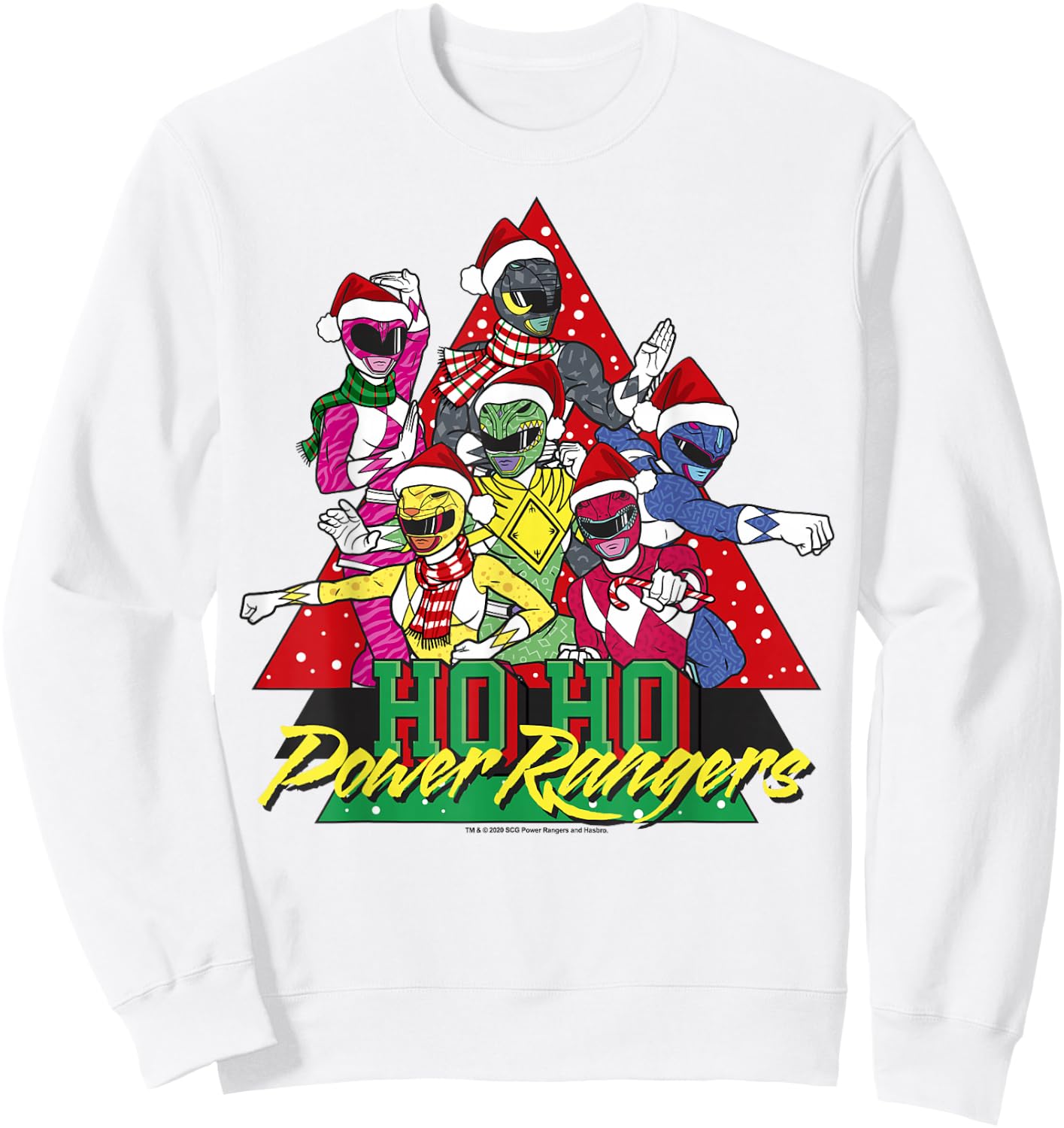 Power Rangers Power Rangers Christmas Ho Ho Sweatshirt - Sweatshirt | White