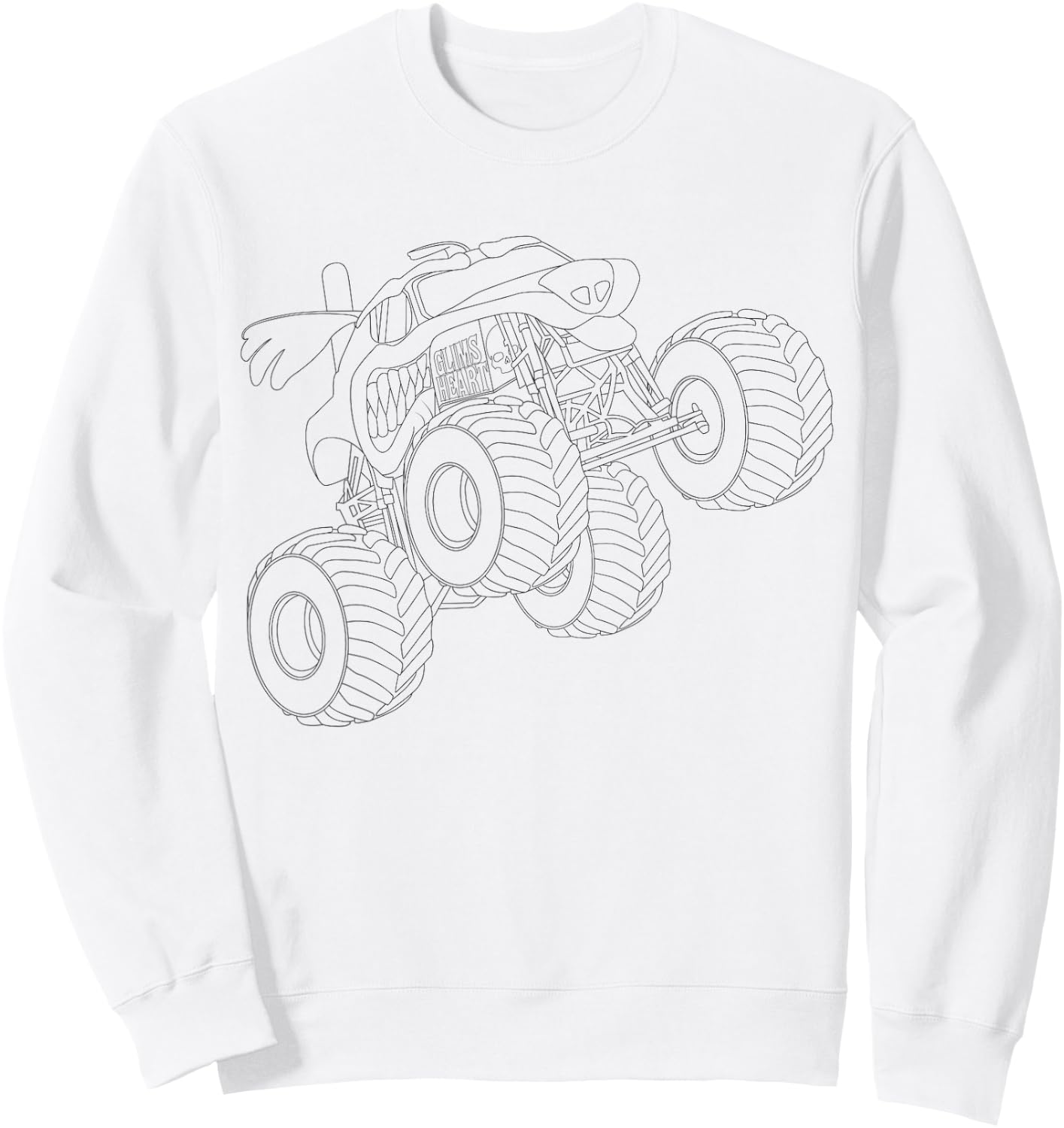 Monster truck mandala coloring for children Sweatshirt - Sweatshirt | White