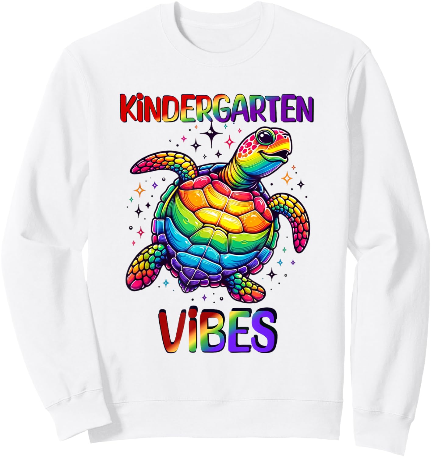 Kindergarten Vibes Sea Turtle Boys Girls Teacher School Sweatshirt - Sweatshirt | White