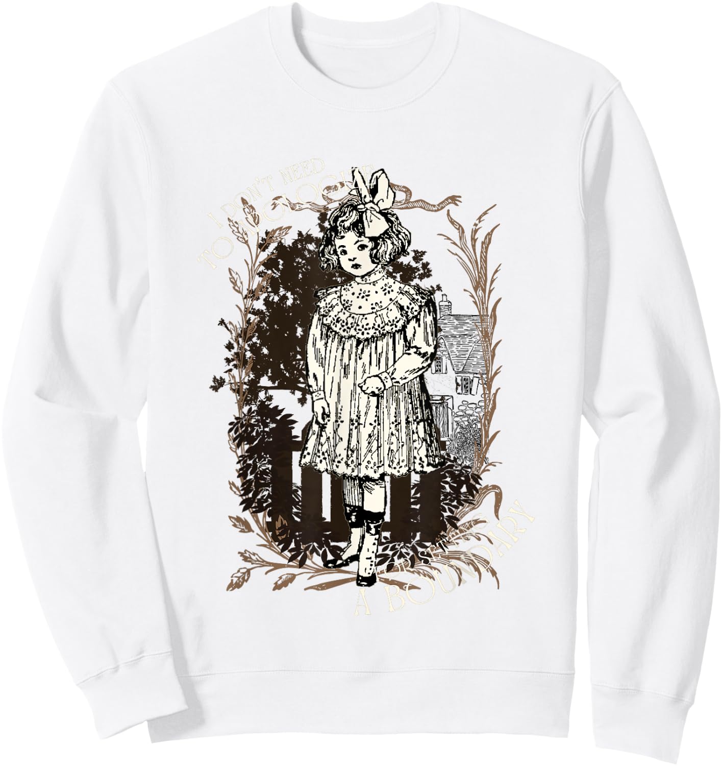 'I Don't Need to Apologize for Setting a Boundary' Vintage Sweatshirt - Sweatshirt | White