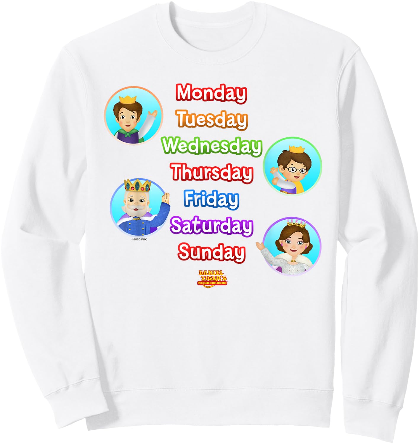Daniel Tiger's Neighborhood: Royal Days of the Week Sweatshirt - Sweatshirt | White