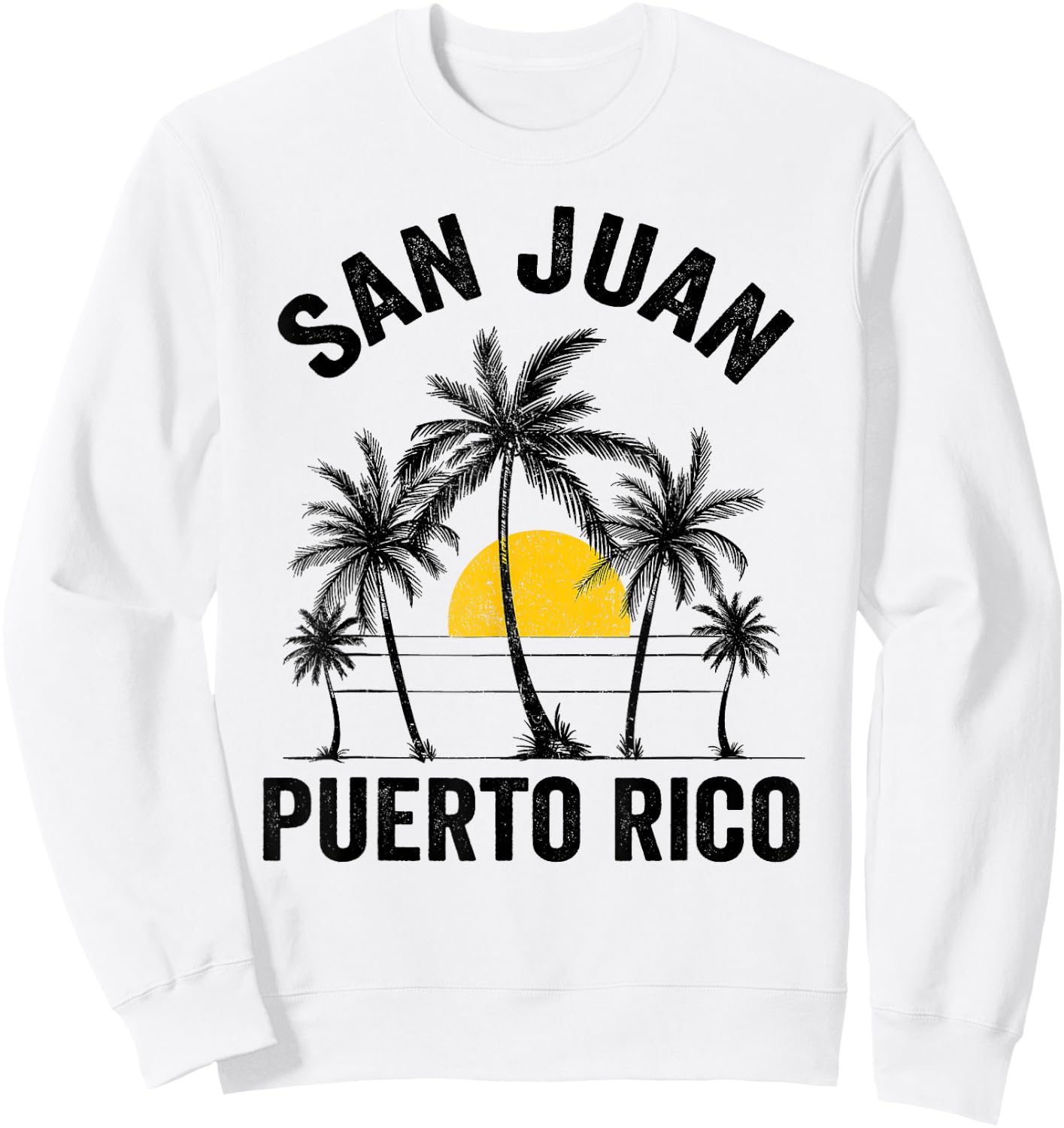 san juan Beach Souvenir T Shirt Puerto Rico 2025 Vacation Men Women Sweatshirt - Sweatshirt | White