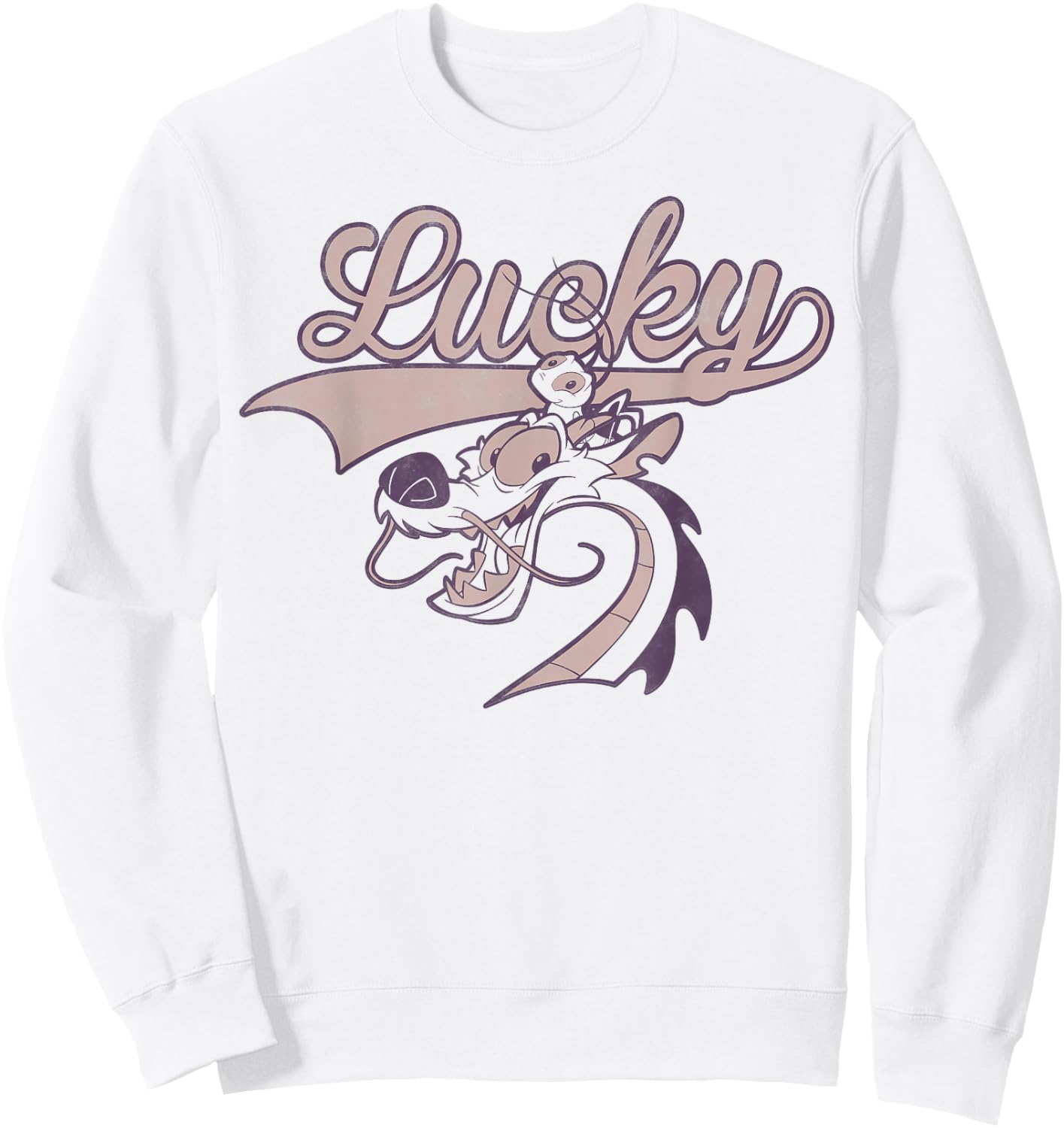 Disney Mulan Mushu and CRI-Kee Lucky Portrait Sweatshirt - Sweatshirt | White