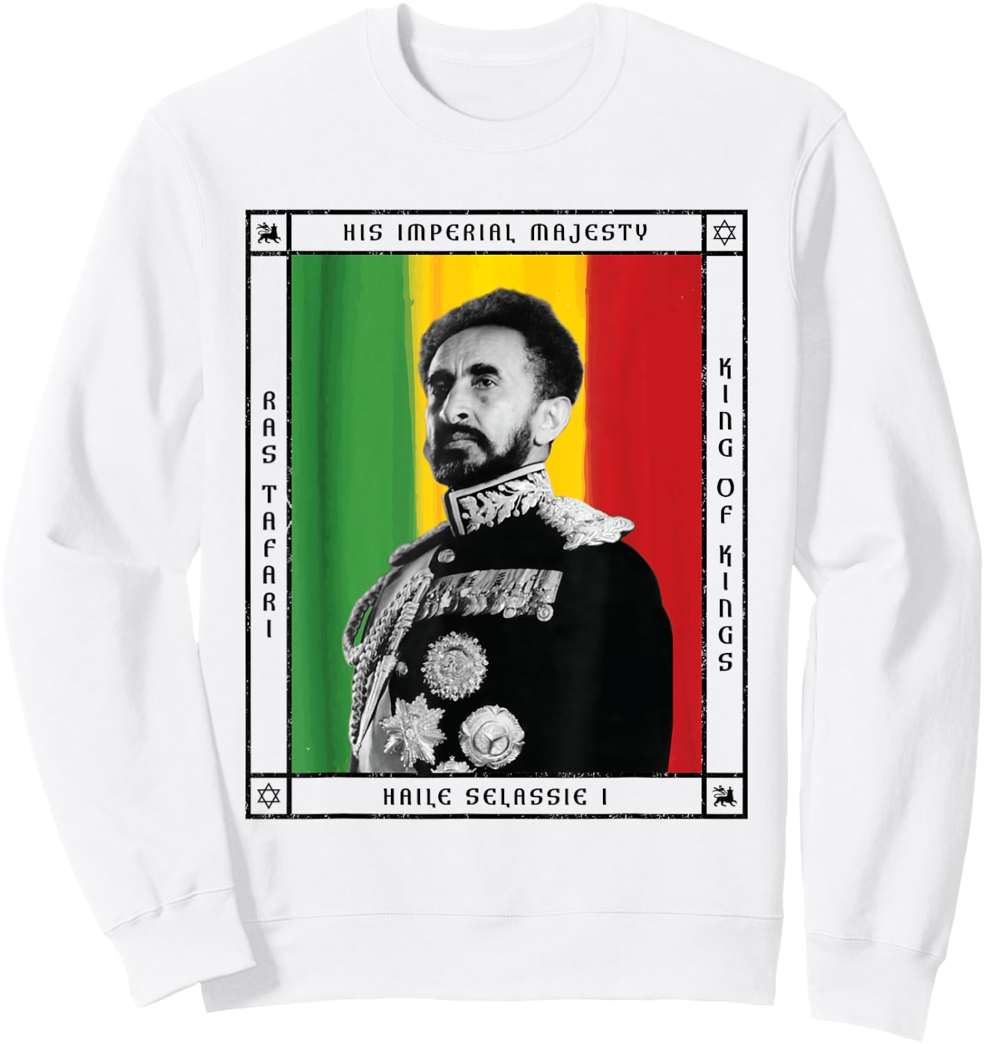 His Imperial Majesty Haile Selassie I Sweatshirt - Sweatshirt | White