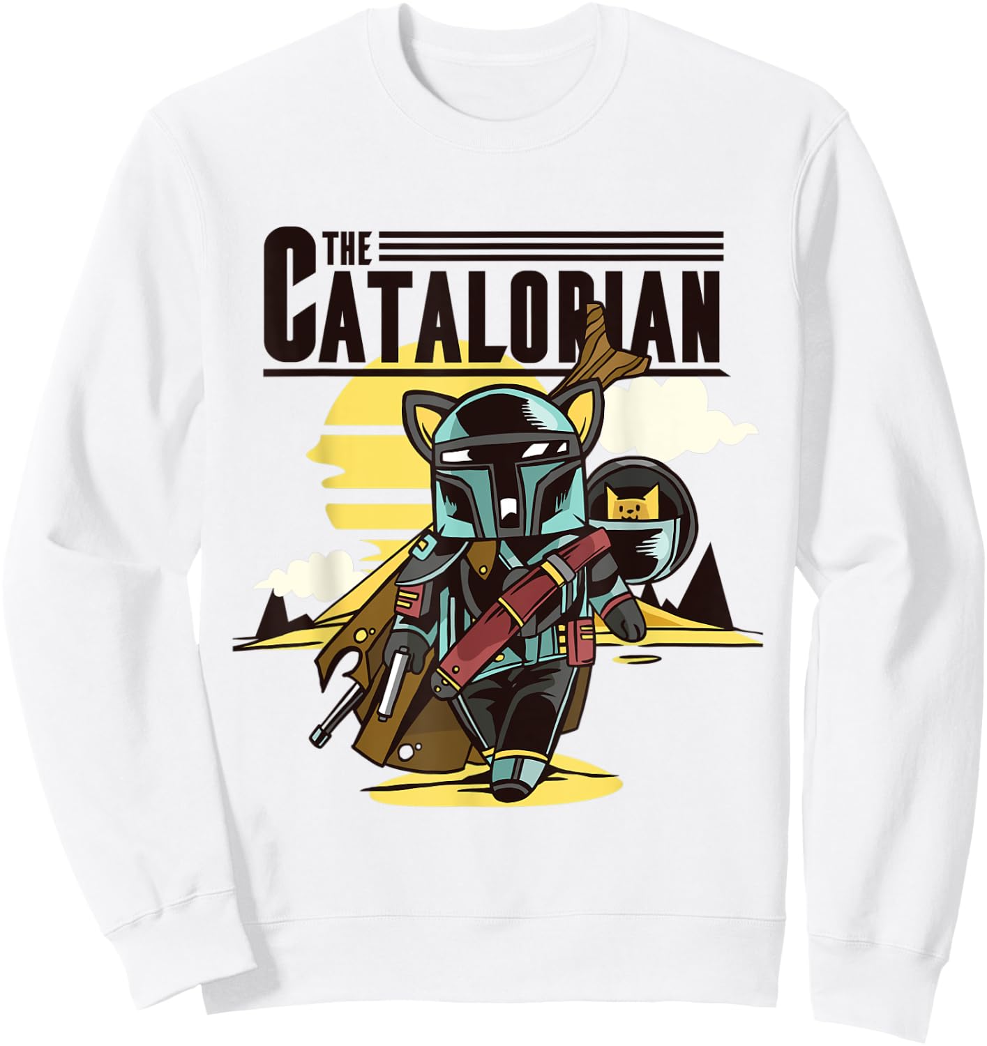 Funny Cat The Catalorian Gift cats wear lovers Cute Women Kids Sweatshirt - Sweatshirt | White