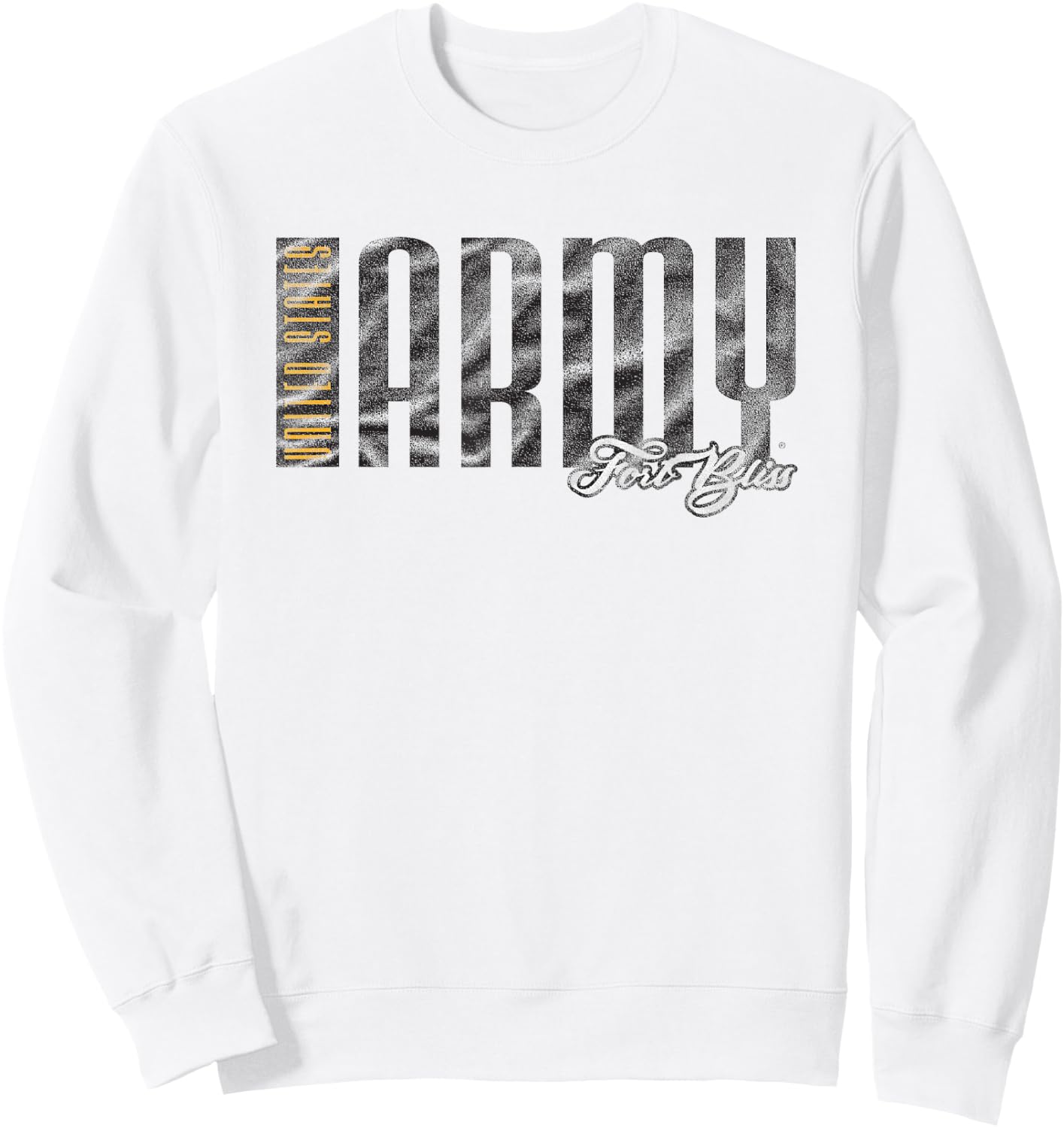 United States Army Military Fort Bliss Vintage Sweatshirt - Sweatshirt | White