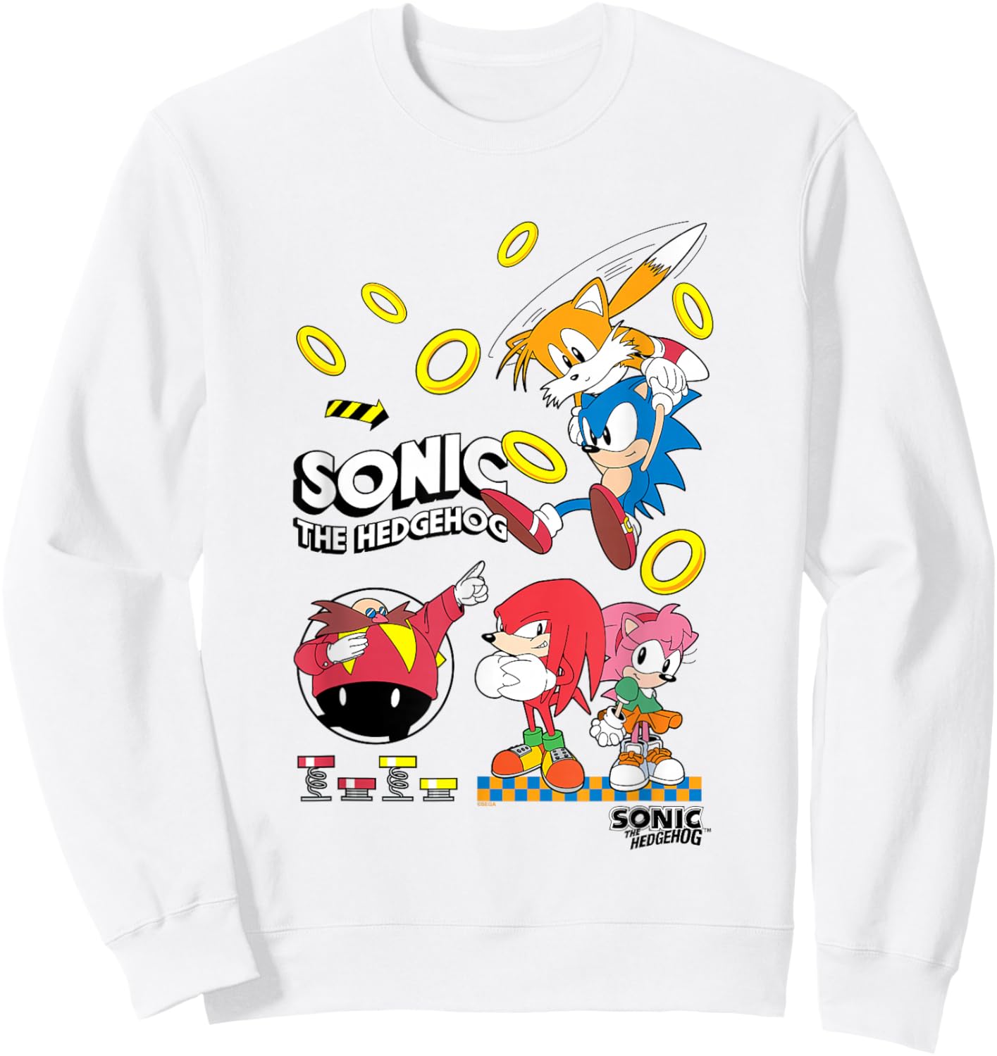 Sonic The Hedgehog Sonic & Friends VS Dr. Eggman Sweatshirt - Sweatshirt | White