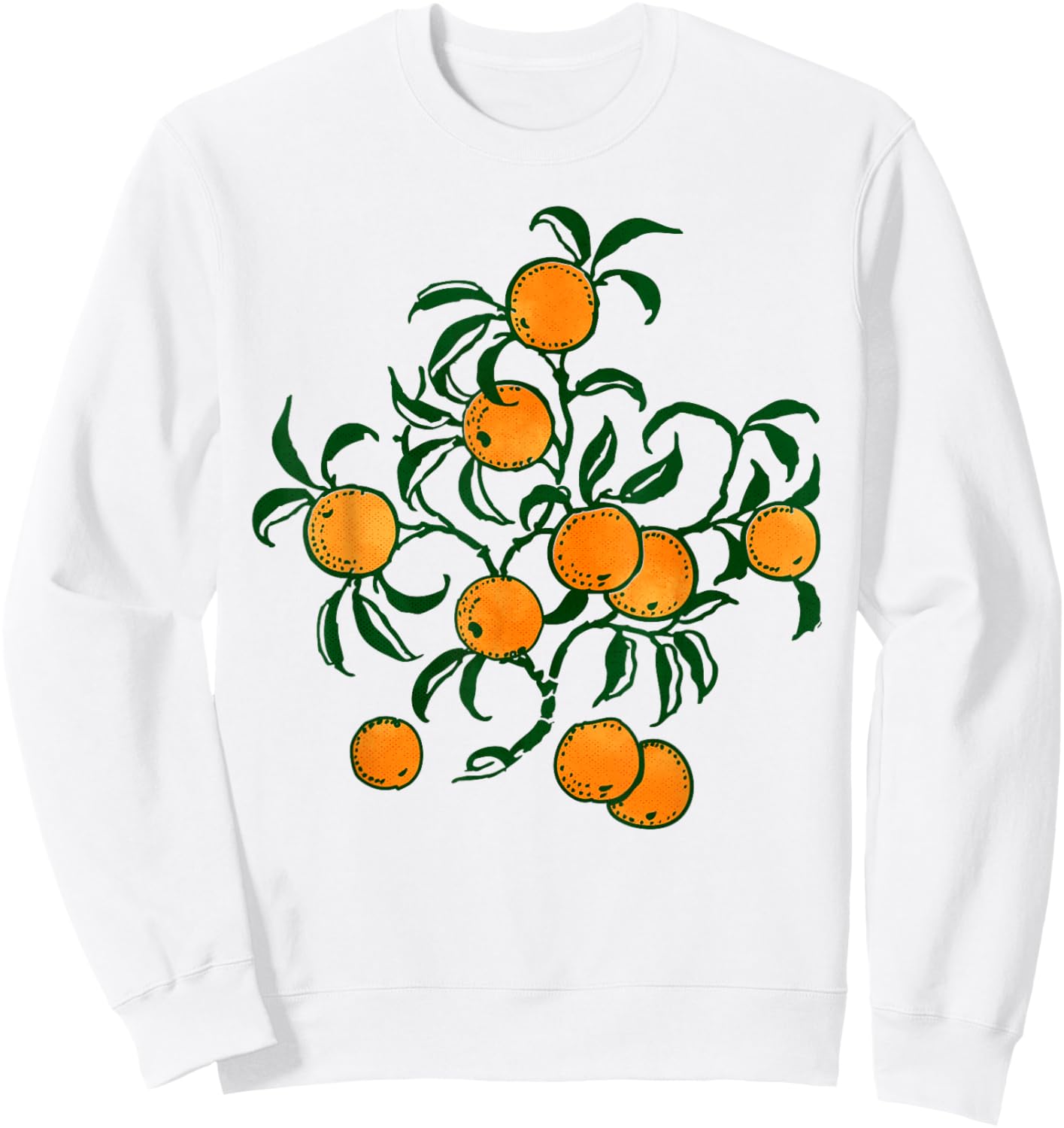 Vintage Graphic Fruit Orange Aesthetic Boho Women Sweatshirt - Sweatshirt | White
